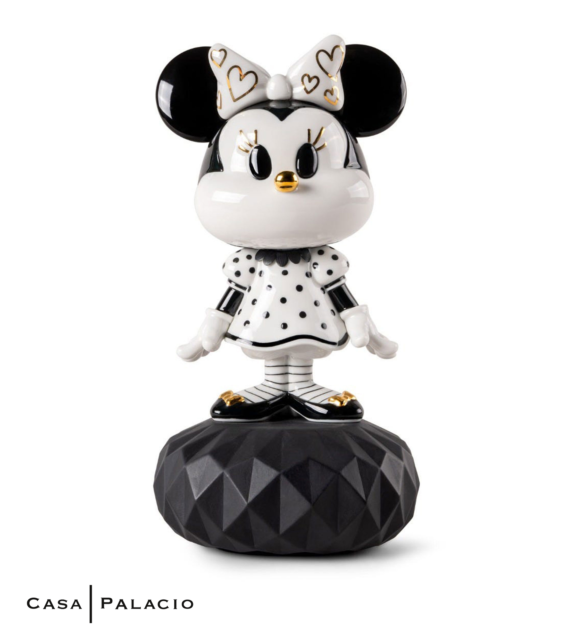 Figura decorativa Minnie In Black And White en porcelana