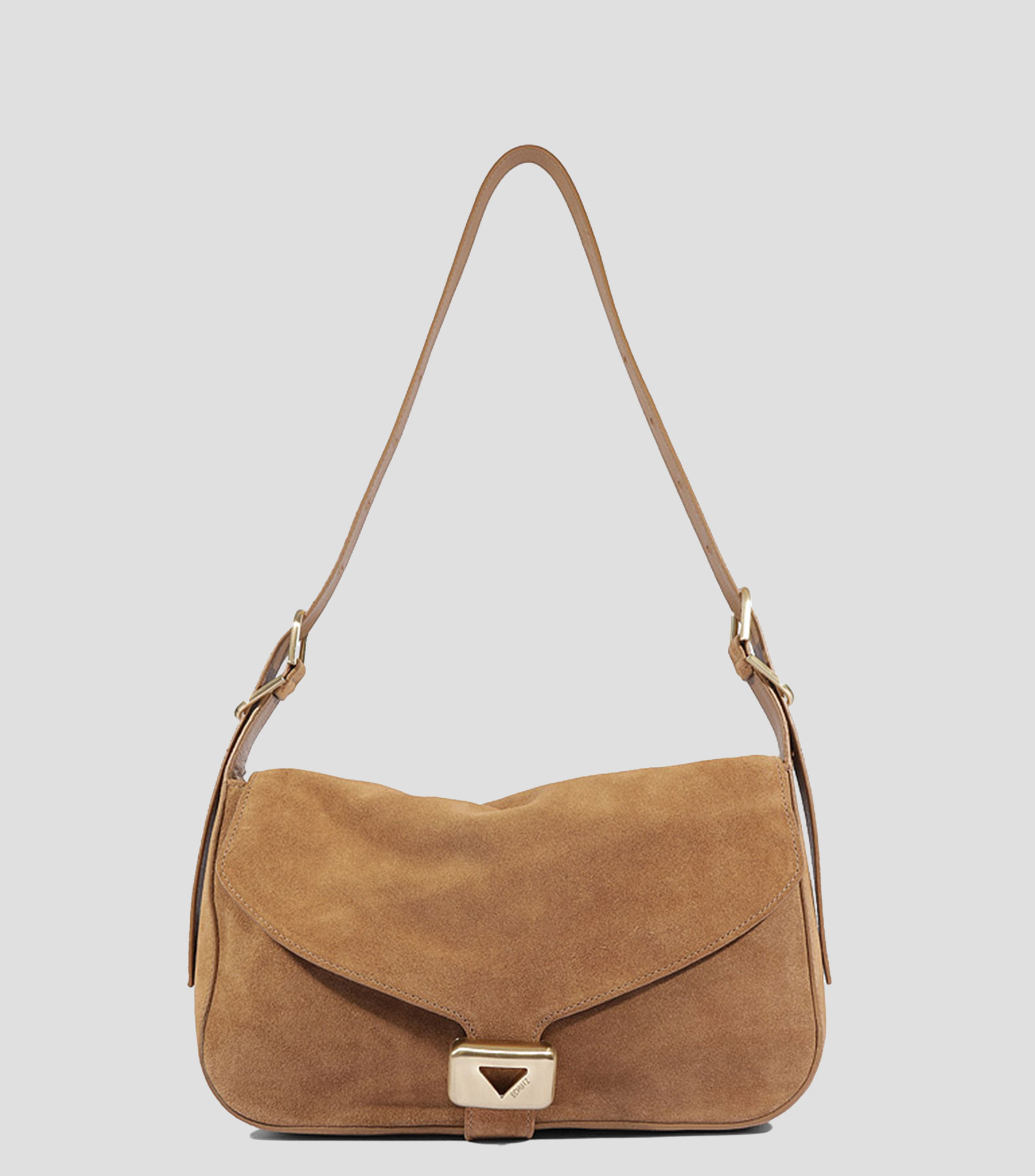 Bolsa shoulder café en piel Mujer