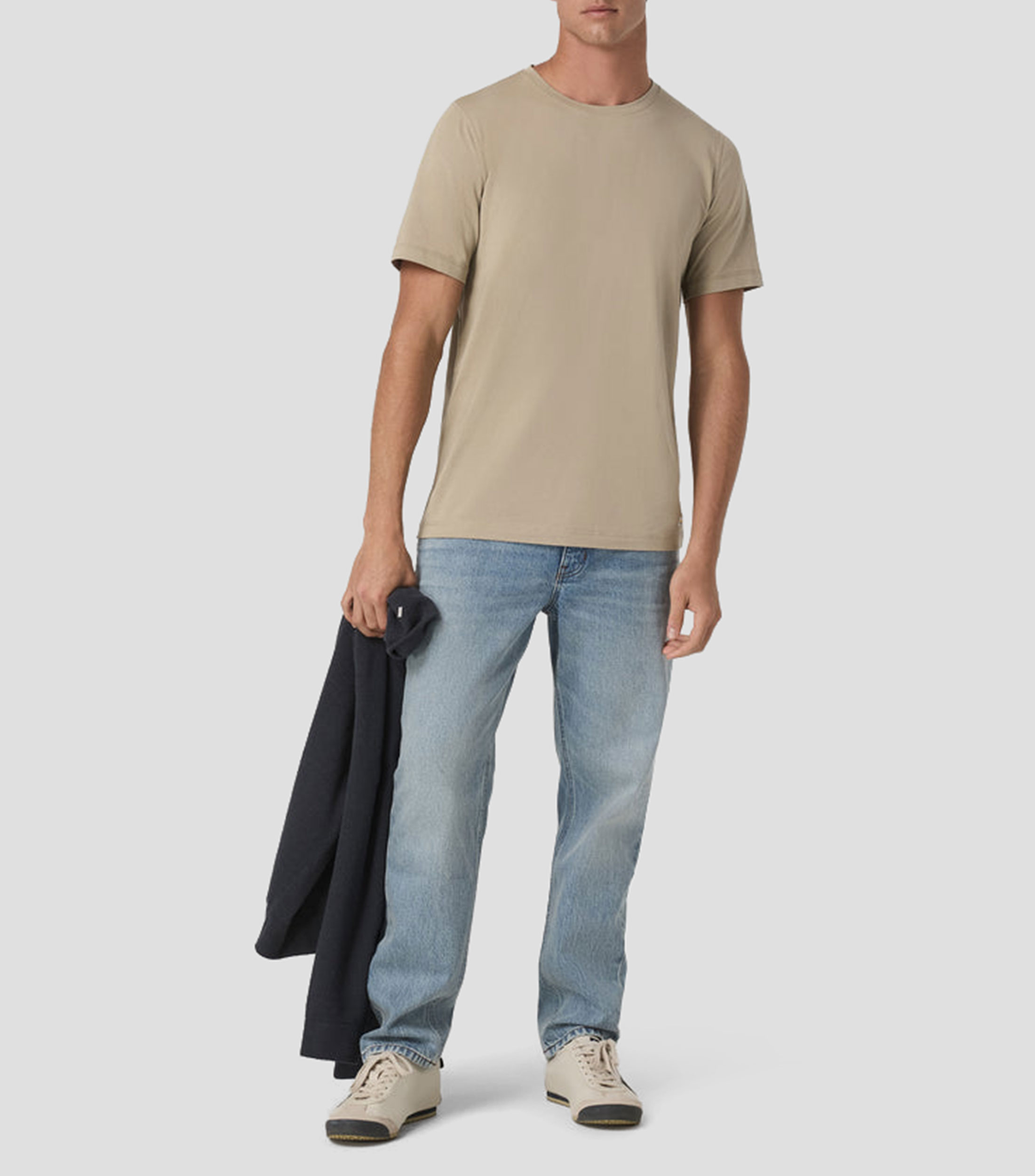 Playera cuello redondo manga corta lisa Hombre