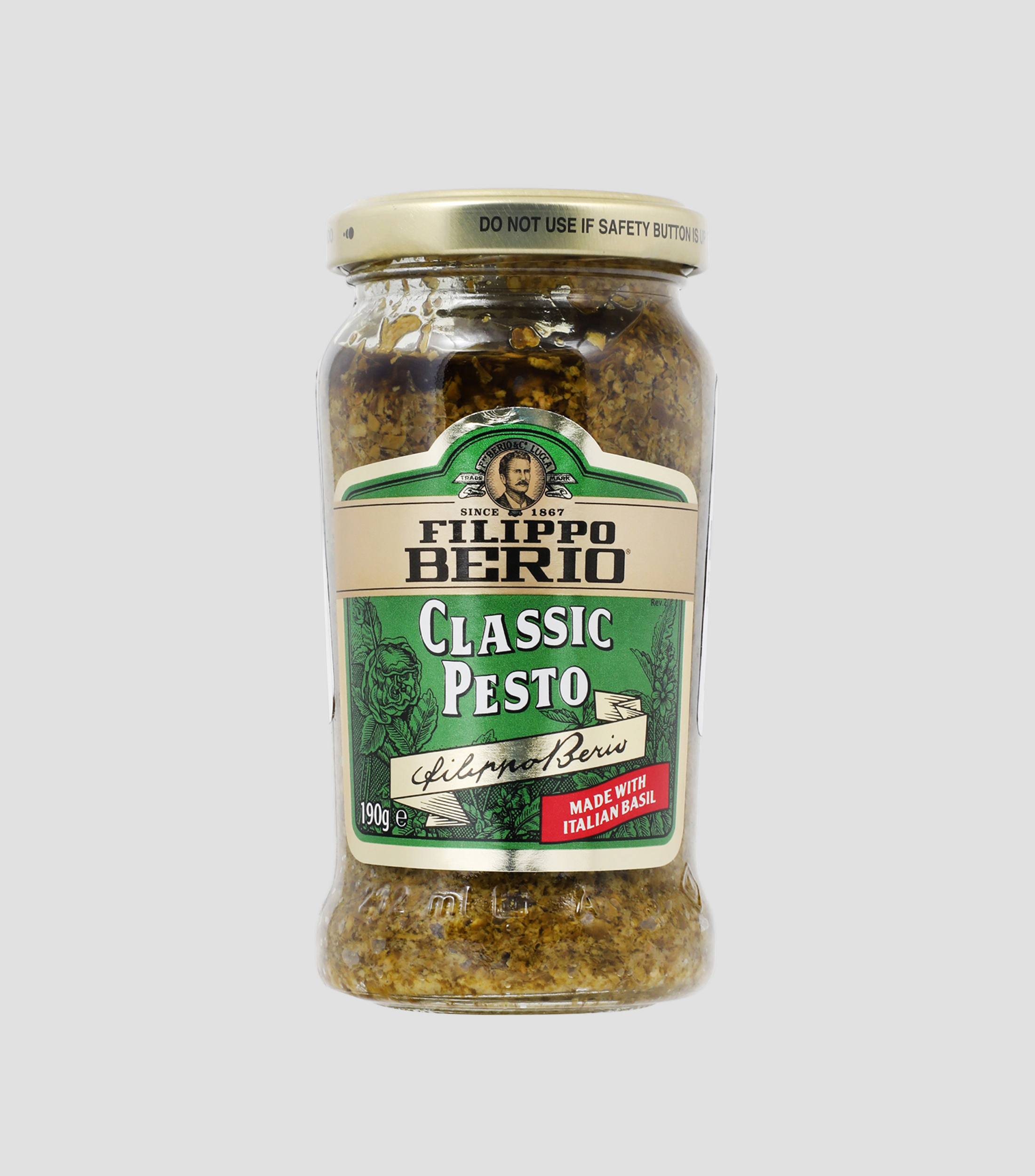 Salsa Pesto de Albahaca Clásica, 190 gr