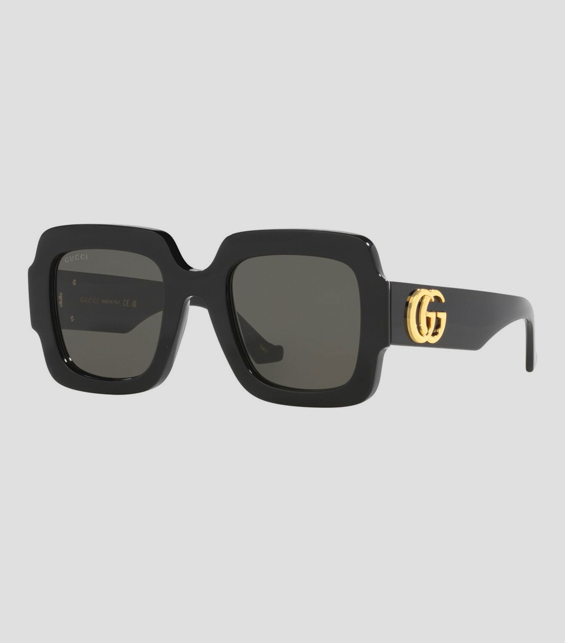Lentes de sol cuadrados negros Mujer