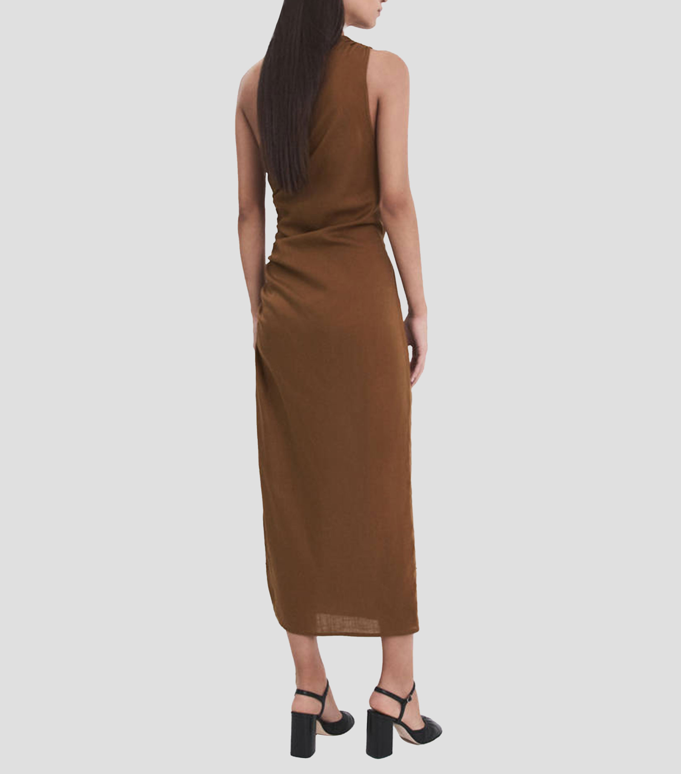 Vestido formal midi liso Mujer