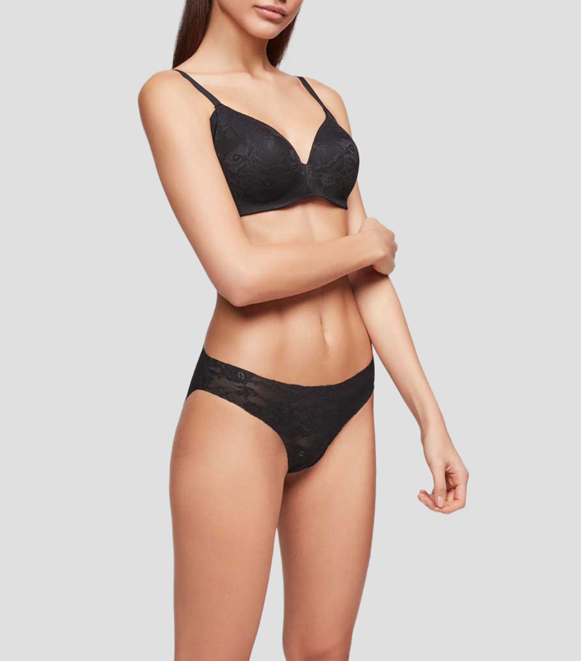 Brasier de encaje con varilla de silicona