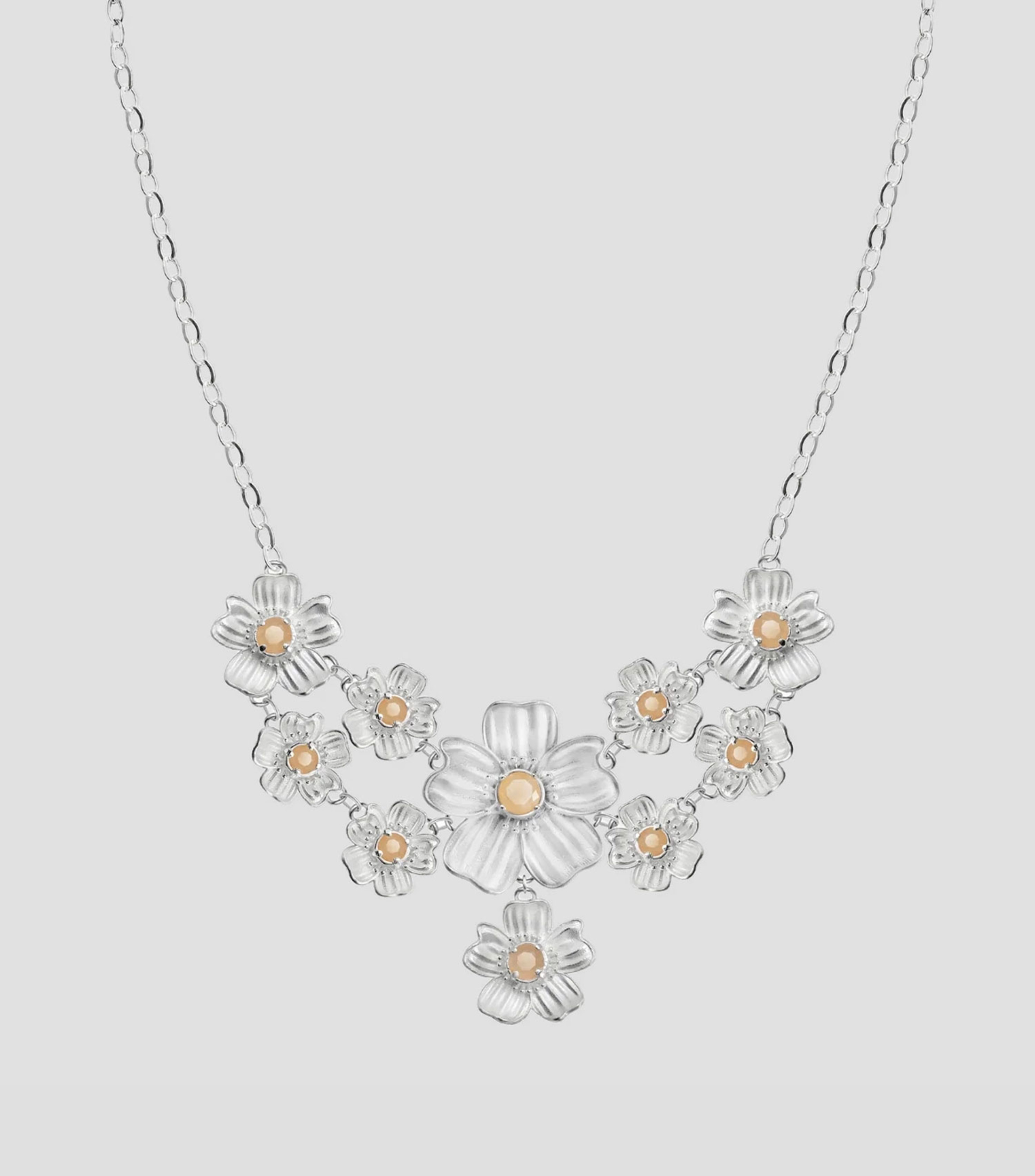 Collar en plata .925 con topacio Florecer Mujer