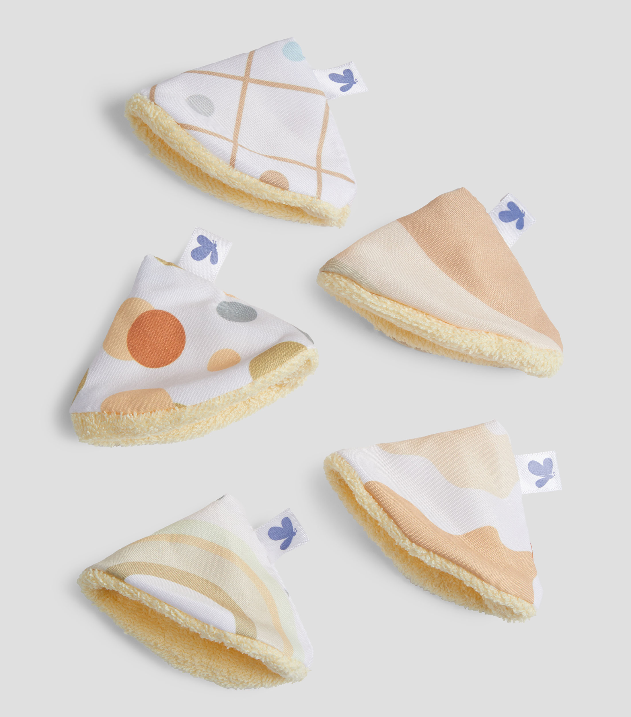 Set 5 conitos protectores Beige estampado para Bebé