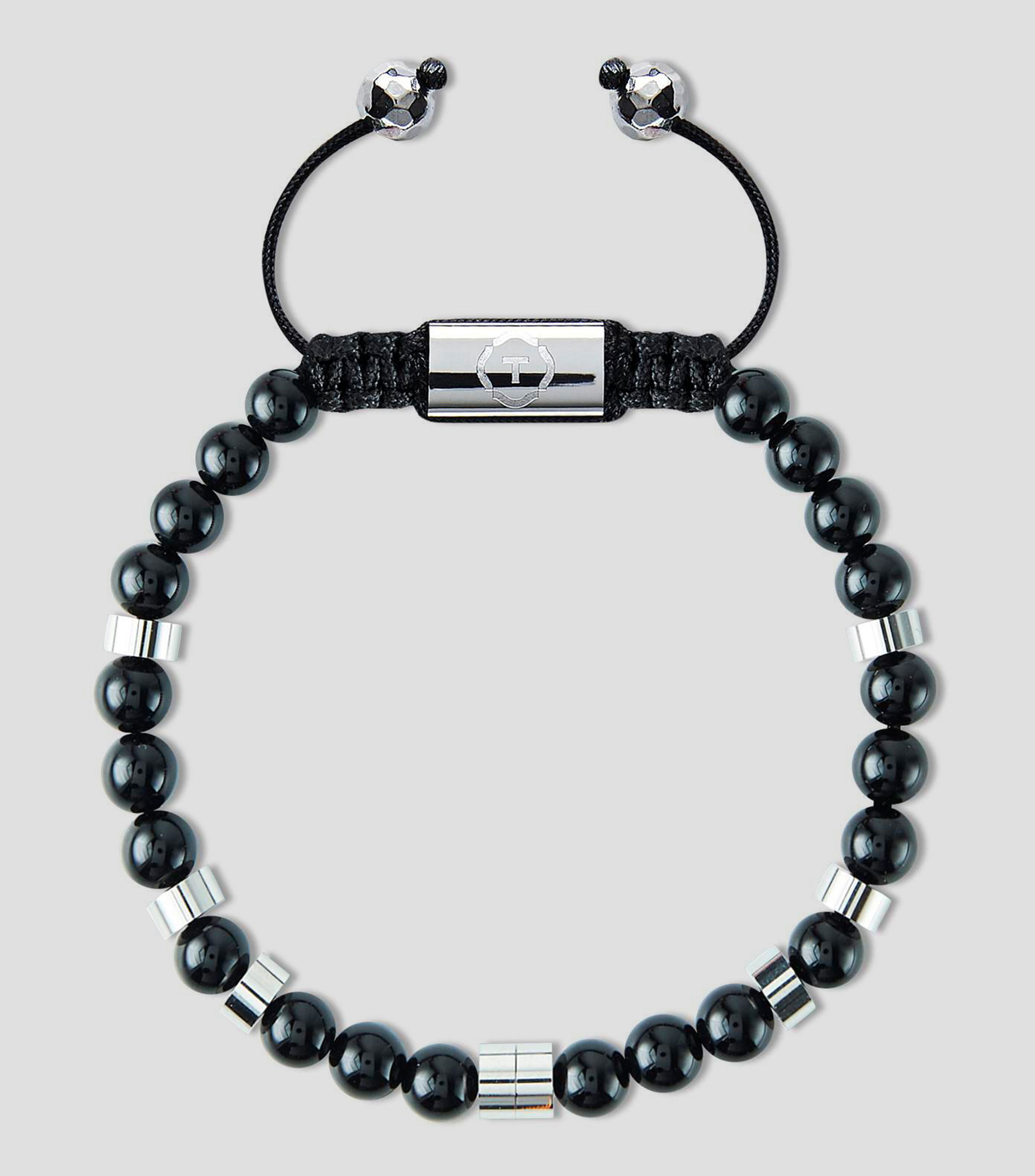 Pulsera ajustable con ónix Unisex