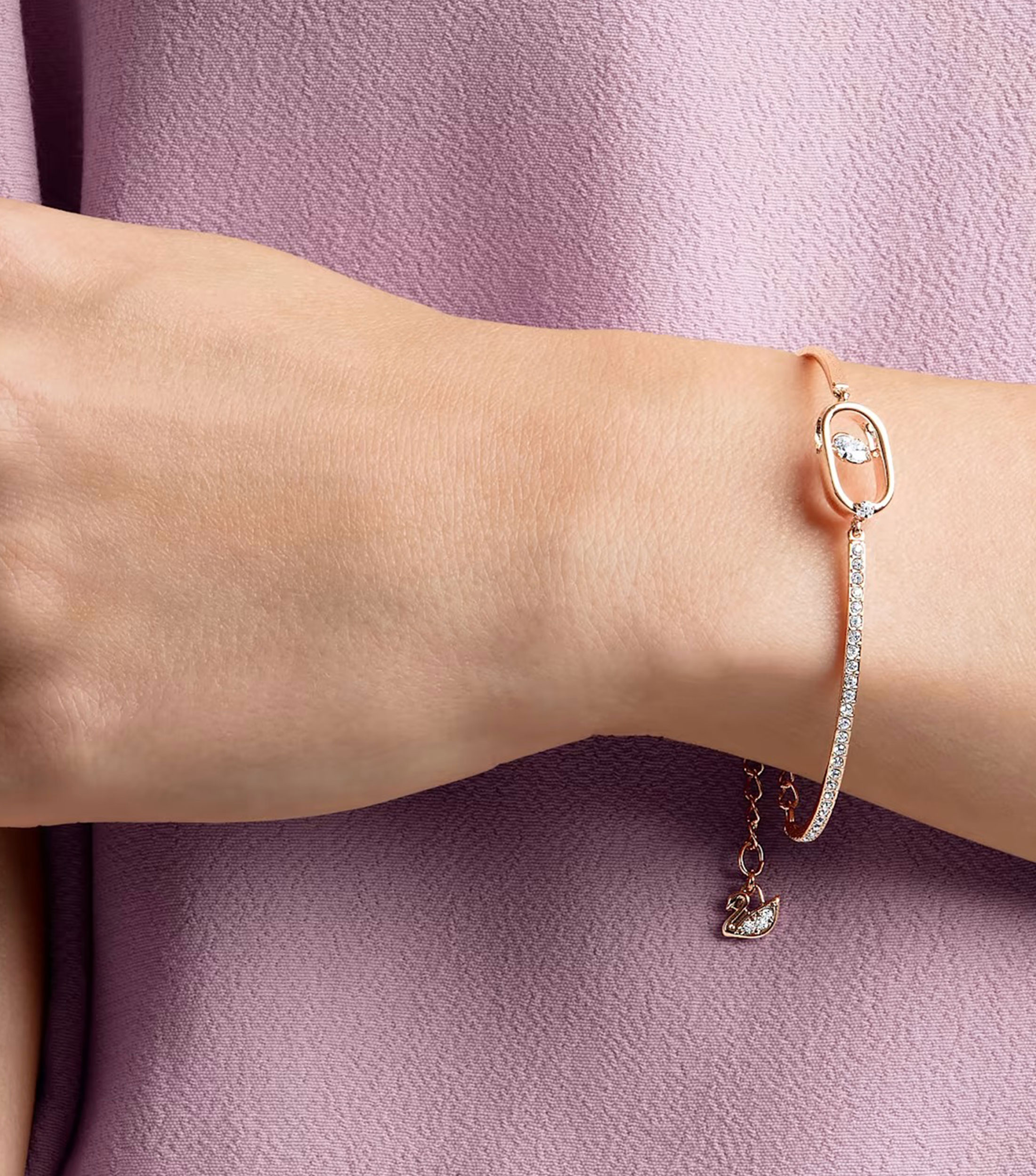Pulsera rigida con cristales North Mujer