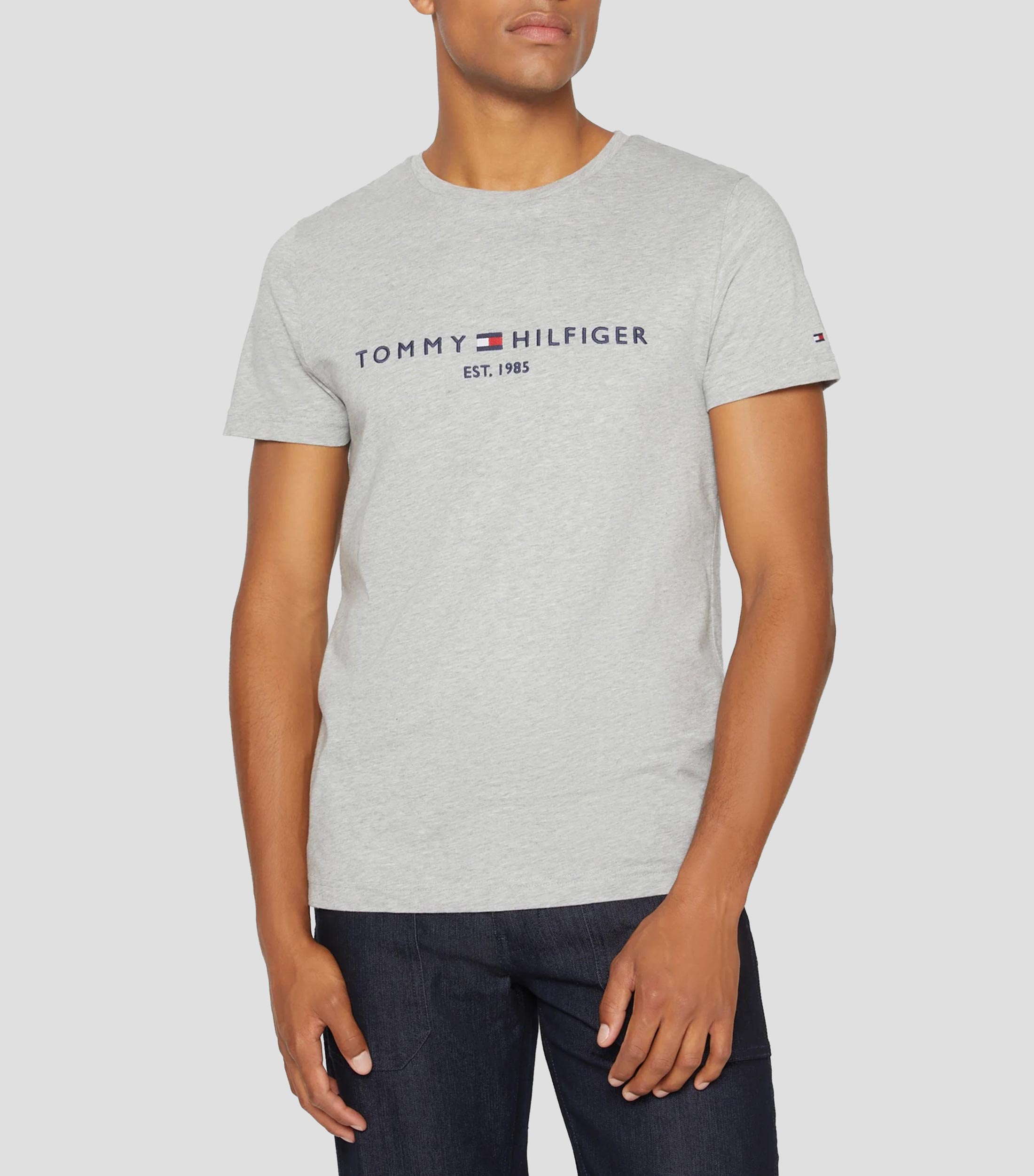 Playera cuello redondo manga corta jaspeada Hombre