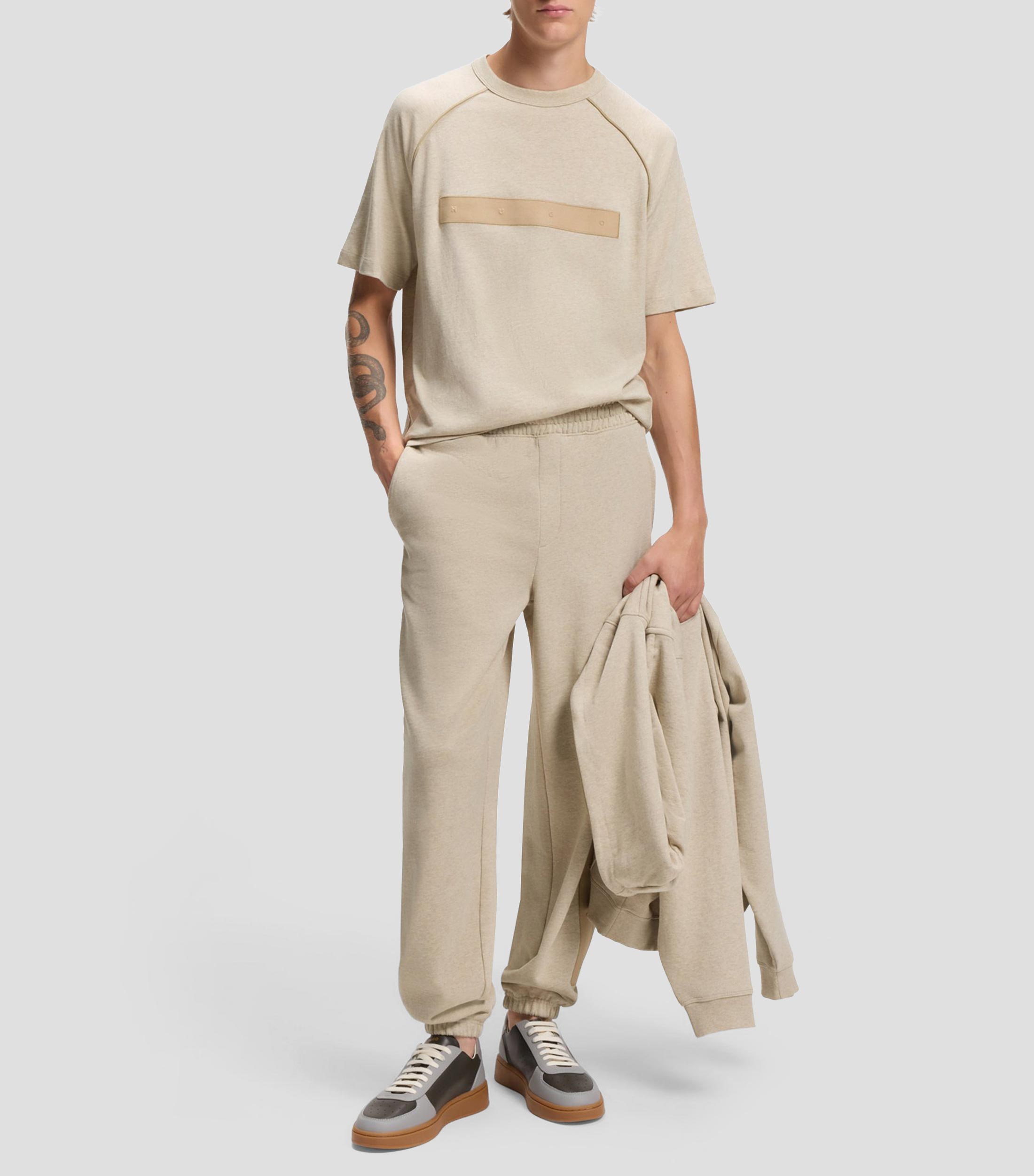 Playera cuello redondo manga corta jaspeada Hombre
