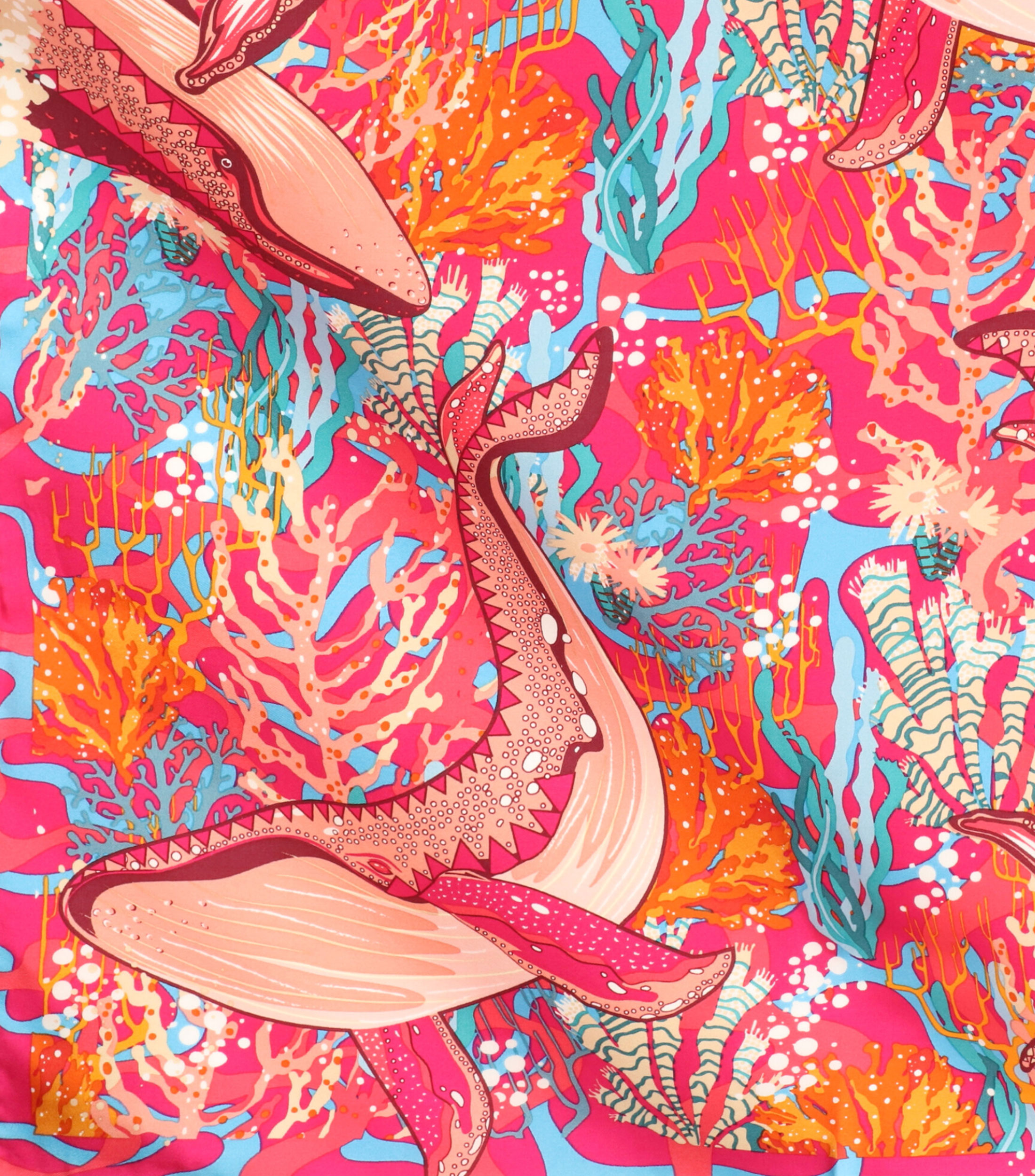 Mascada Fucsia con Ballenas Mujer