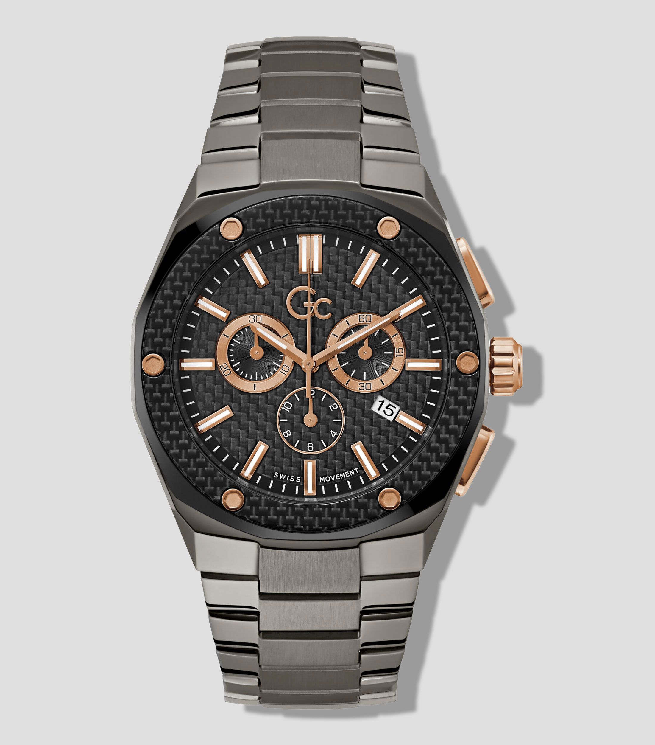 Reloj para Hombre Gc Fiber Casual, Negro