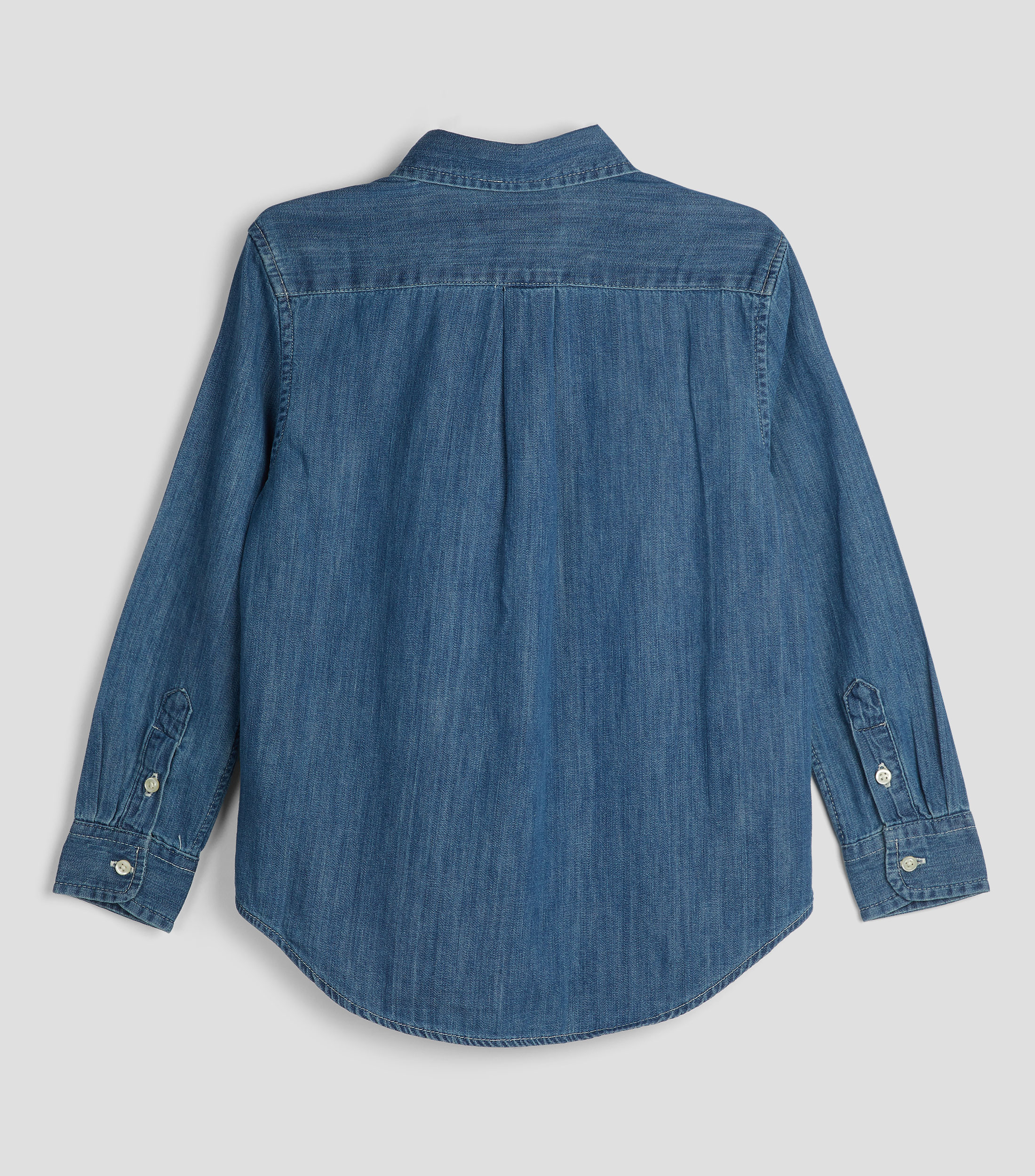 Camisa lisa de manga larga Niño