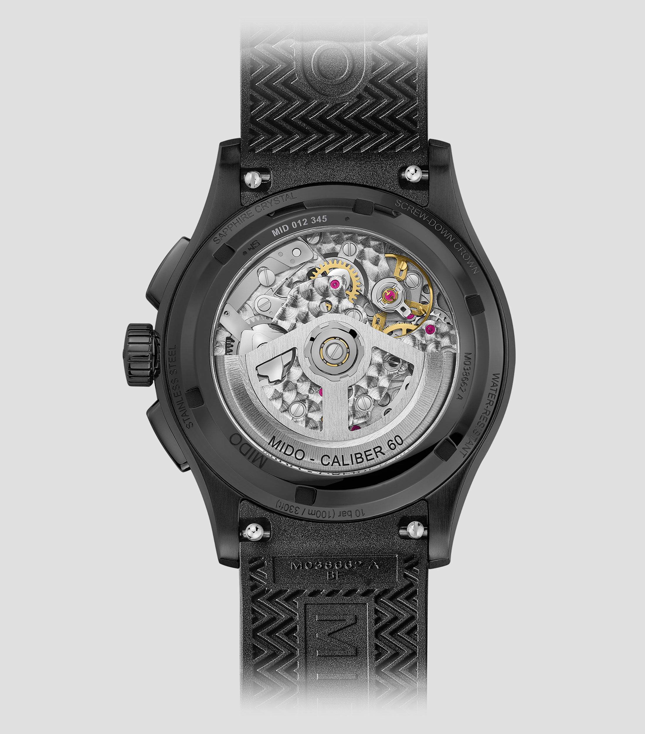 Reloj Skeleton Chrono para Hombre Casual Negro