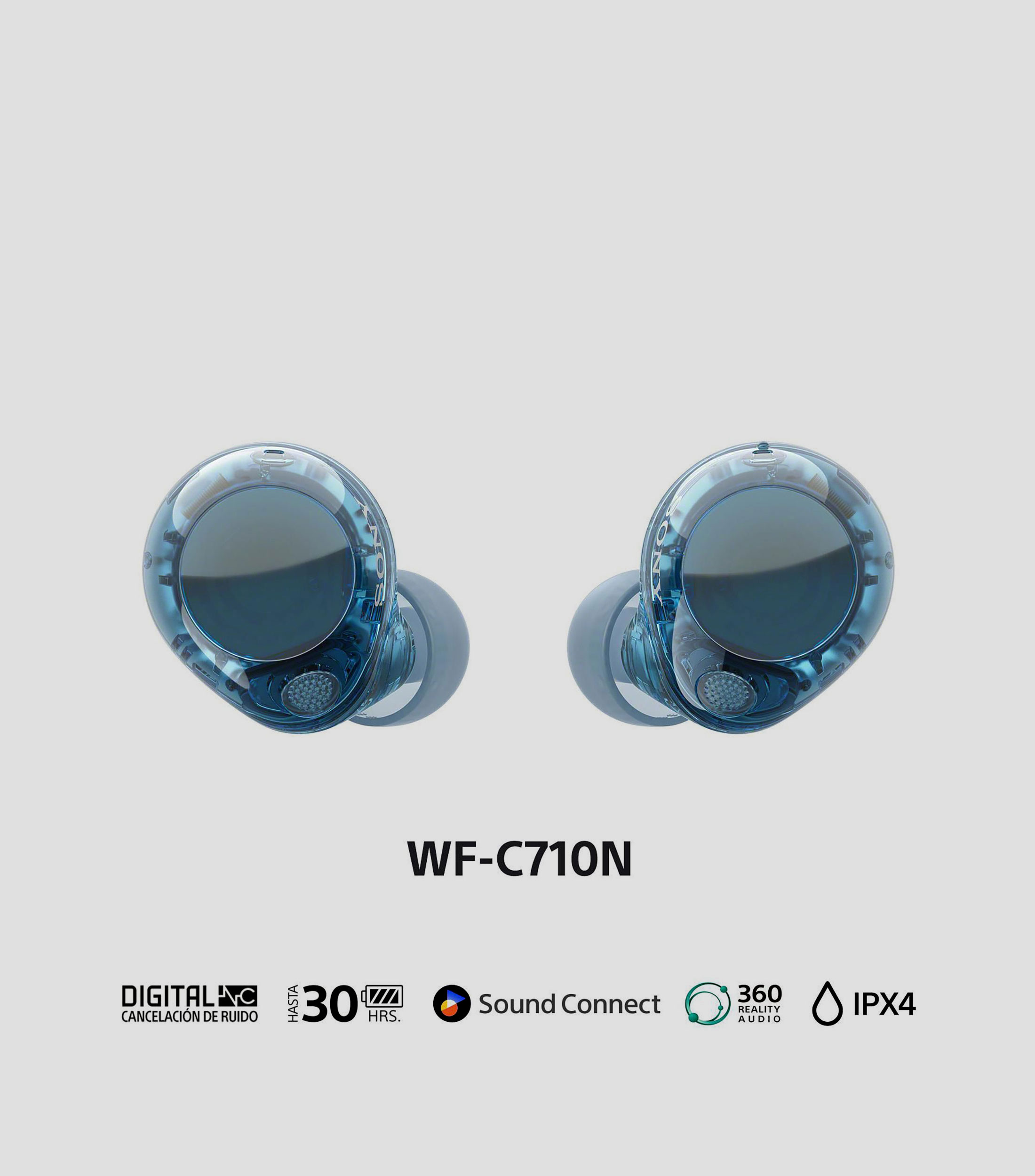 Audífonos Inalámbricos Bluetooth WF-C710N, Azul