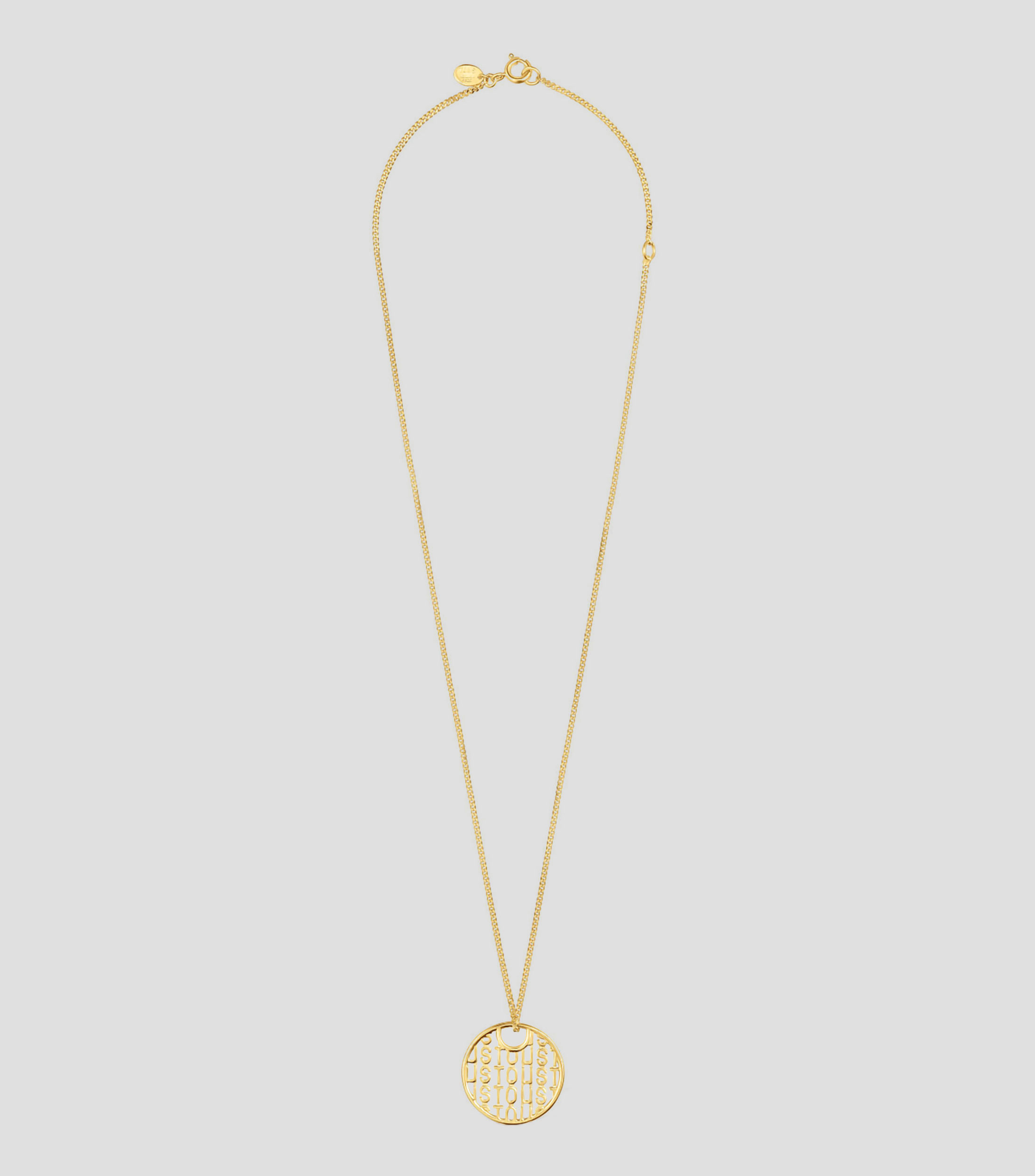 Collar con dije en plata Vermeil Logo Mujer
