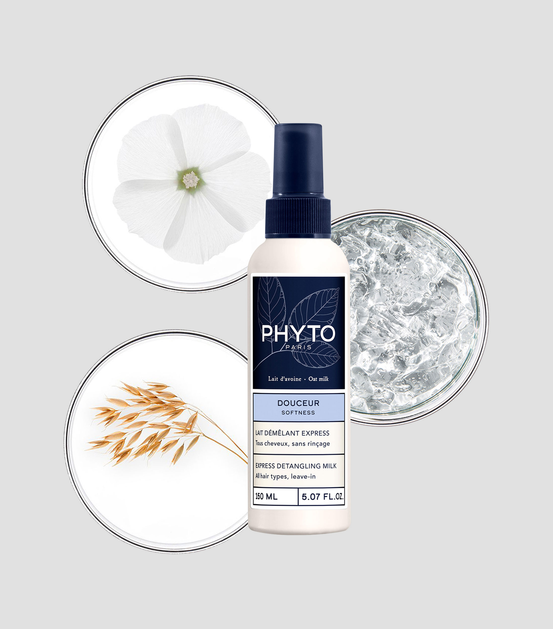 Leche desenredante express Phyto Softness, 150 ml