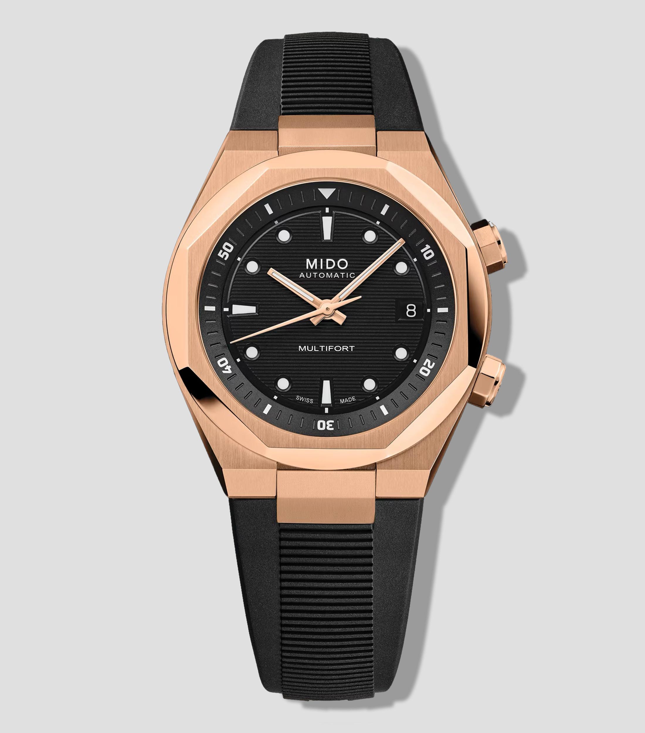 Reloj para Hombre Multifort 8 Casual Negro, Oro Rosa