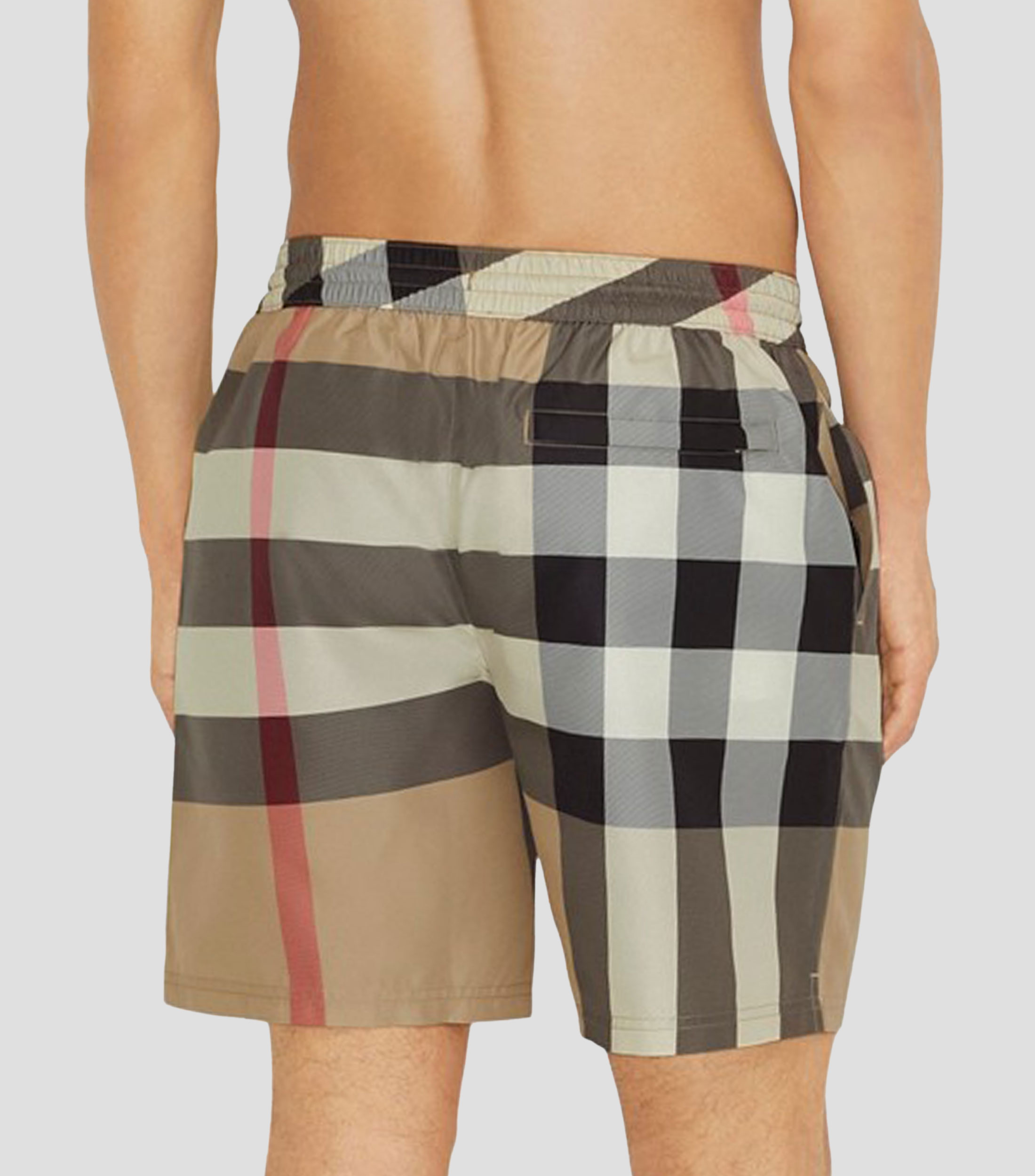 Traje de Baño corto de cuadros Hombre