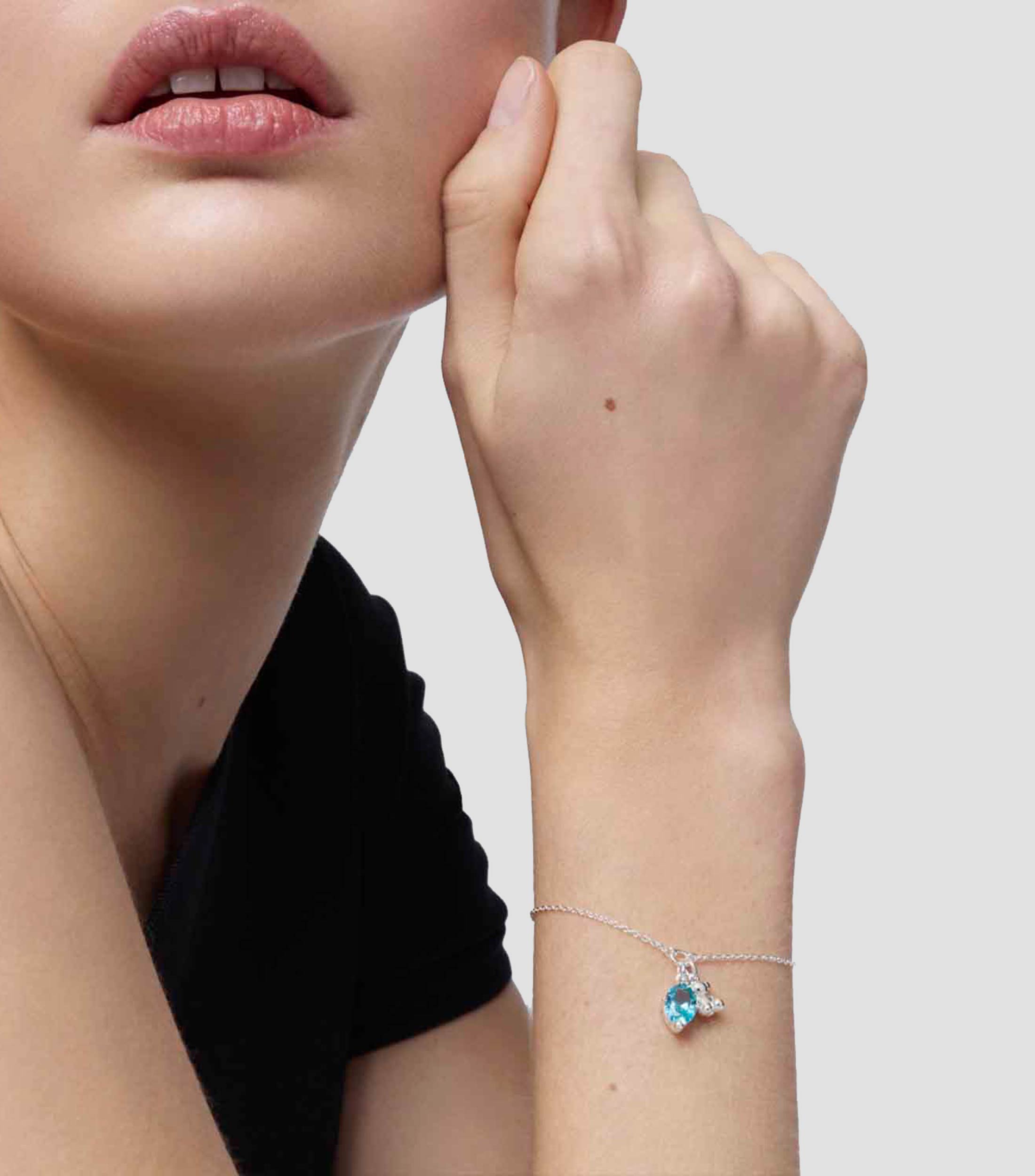 Pulsera eslabonada Bold Bear en plata .925 Mujer