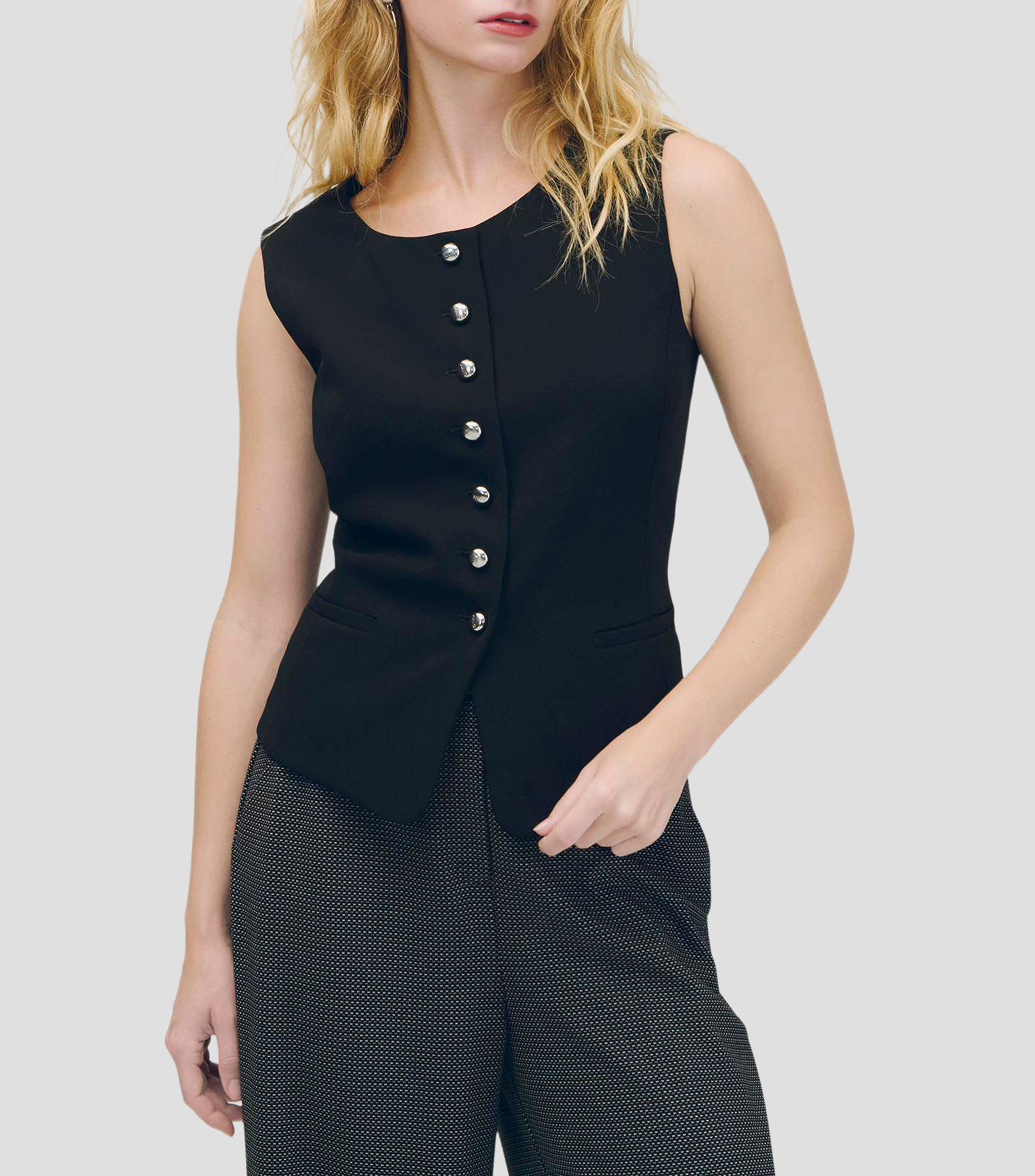 Chaleco corte francés escote redondo Mujer
