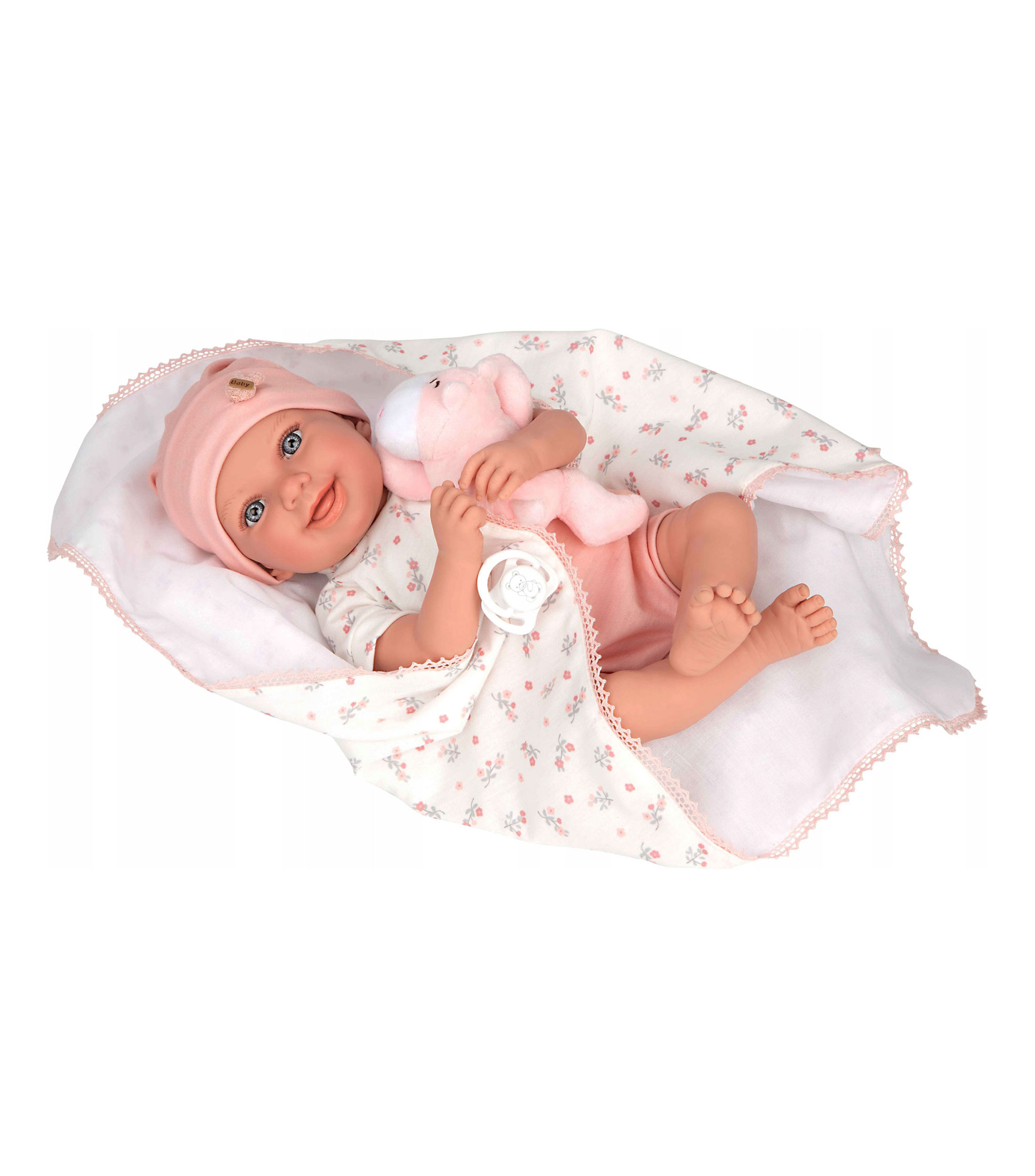 Bebe Elegance Colin 40 cm con Almohada y Peluche