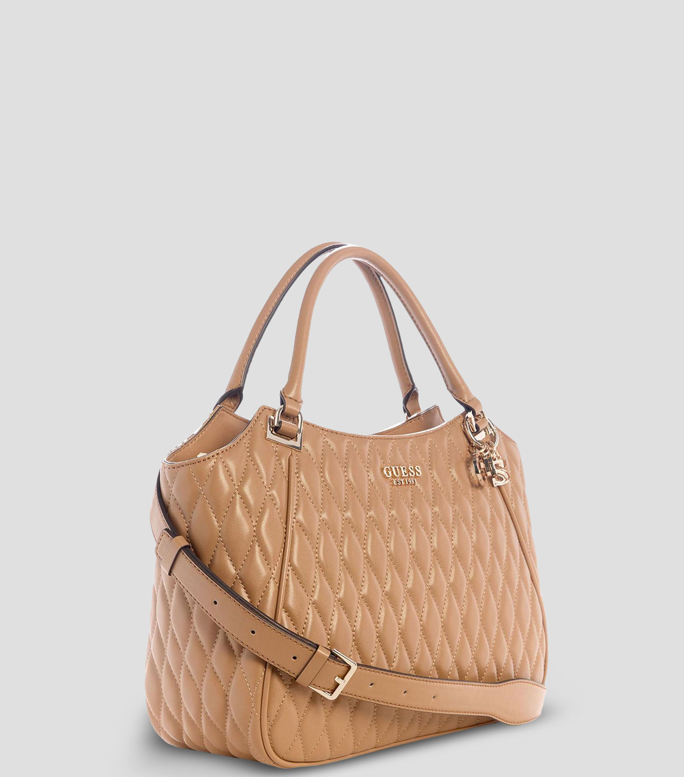 Bolsa tote beige Valla capitonada Mujer