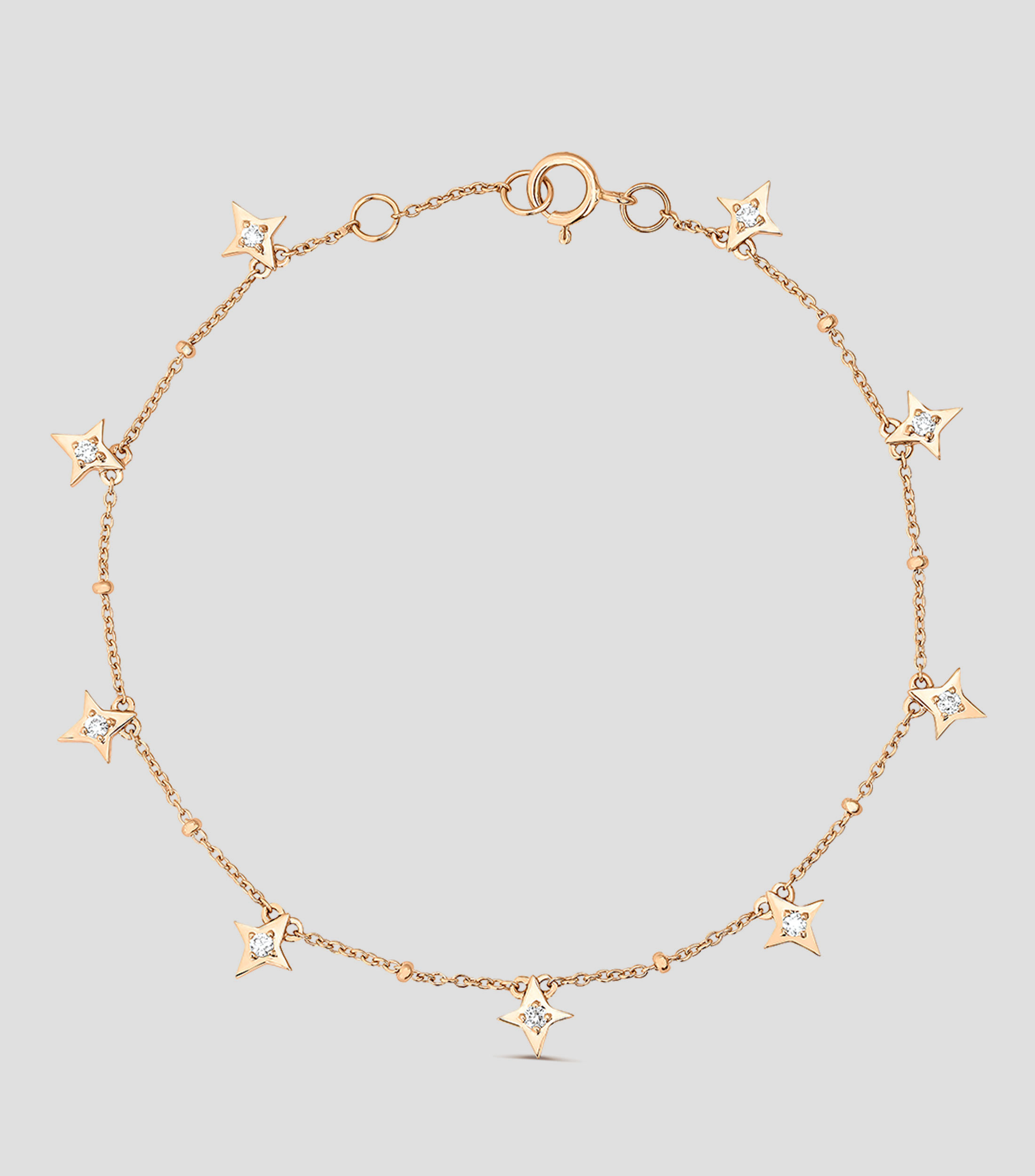 Pulsera de oro rosa de 18 kilates con diamantes Orión Mujer