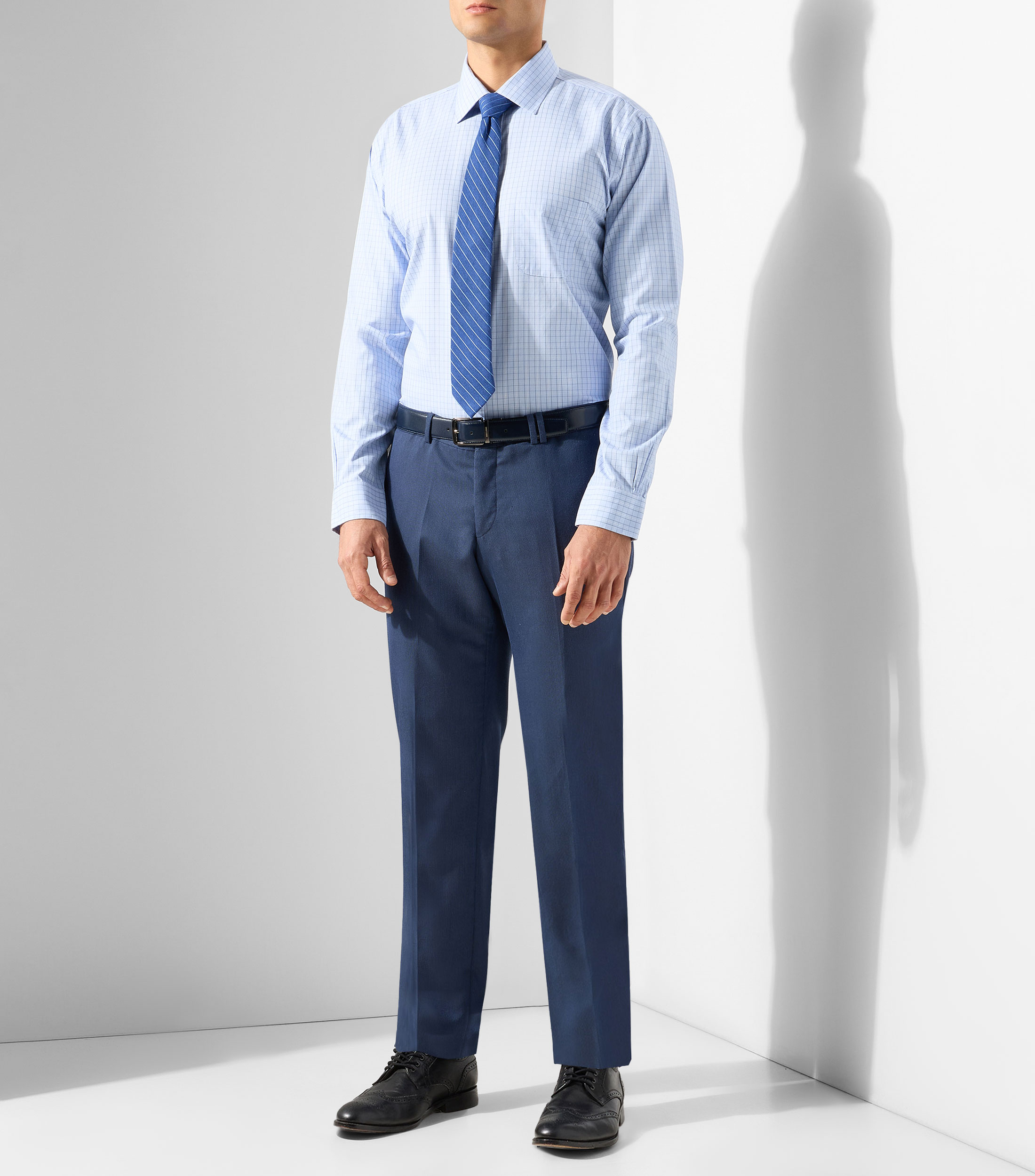 Camisa de cuadros manga larga Hombre