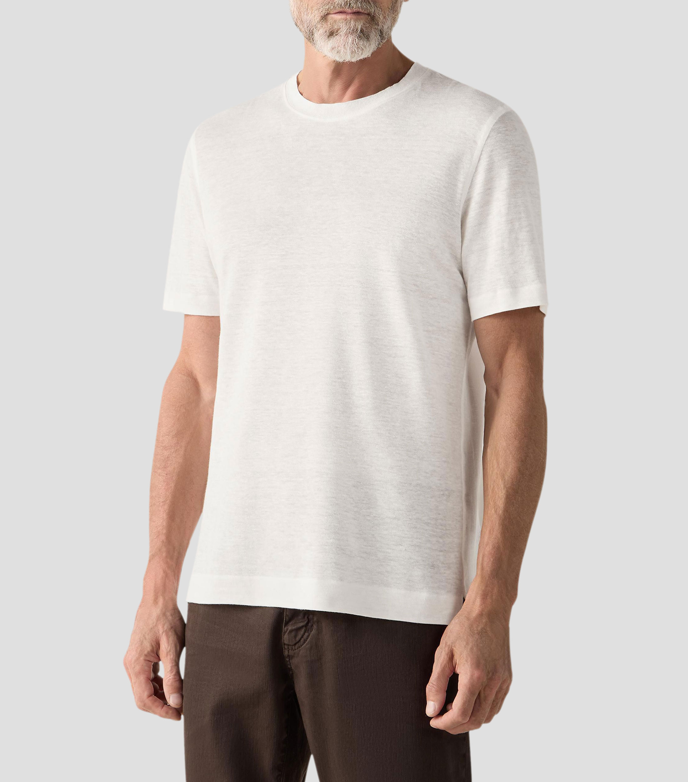 Playera cuello redondo manga corta lisa Hombre