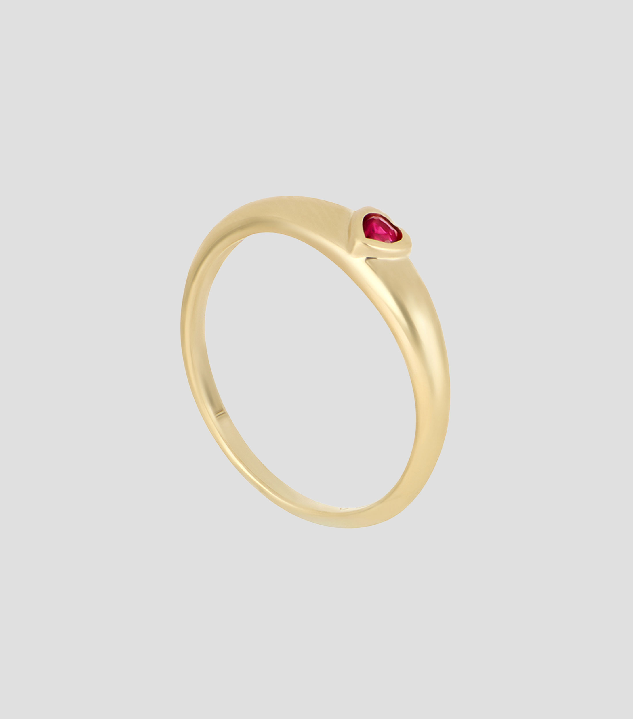 Anillo en Oro de 18 Kilates con rubí Mujer