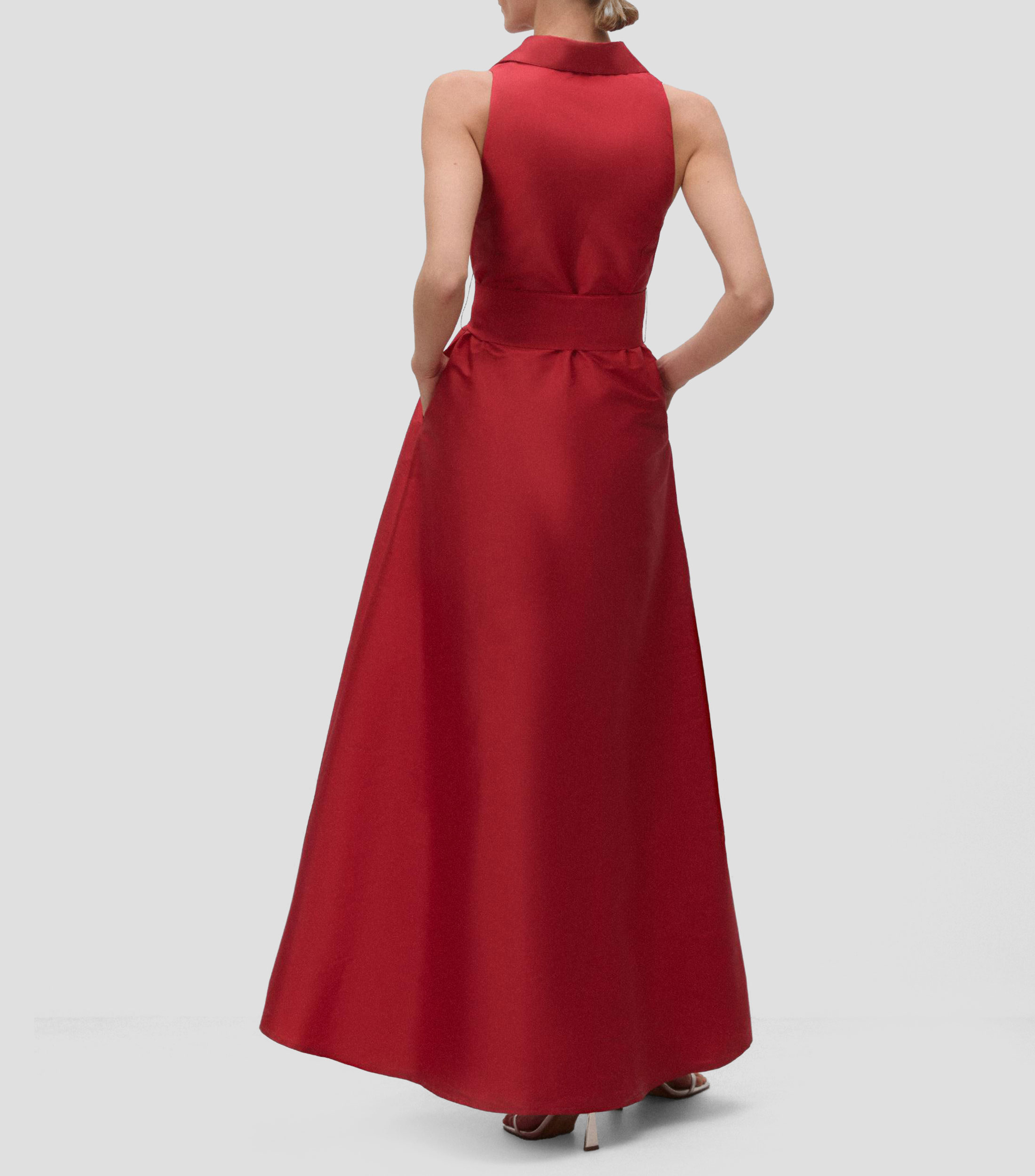 Vestido de fiesta liso sin mangas Mujer