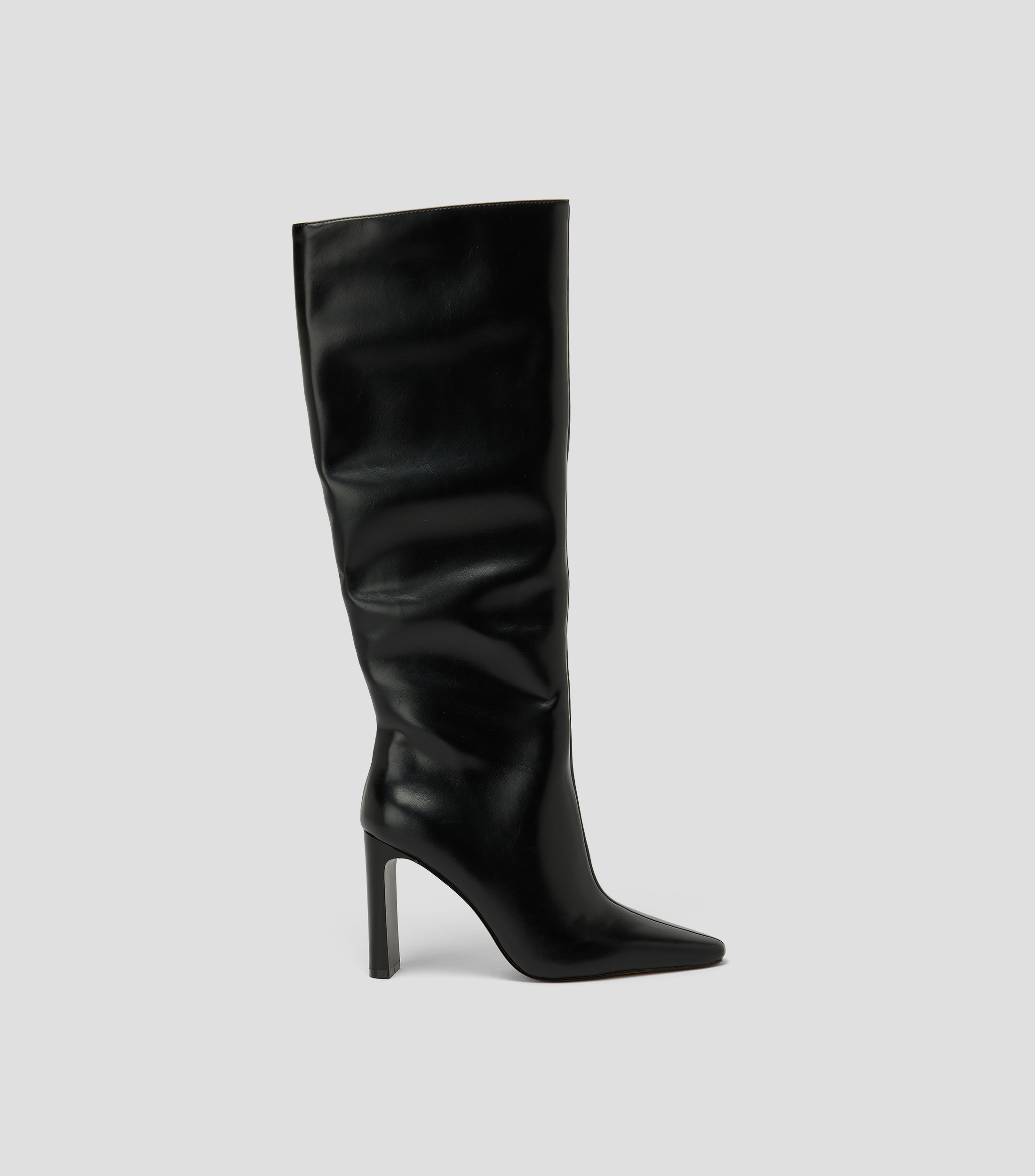 Botas largas con tacón media luna de 10 cm Mujer