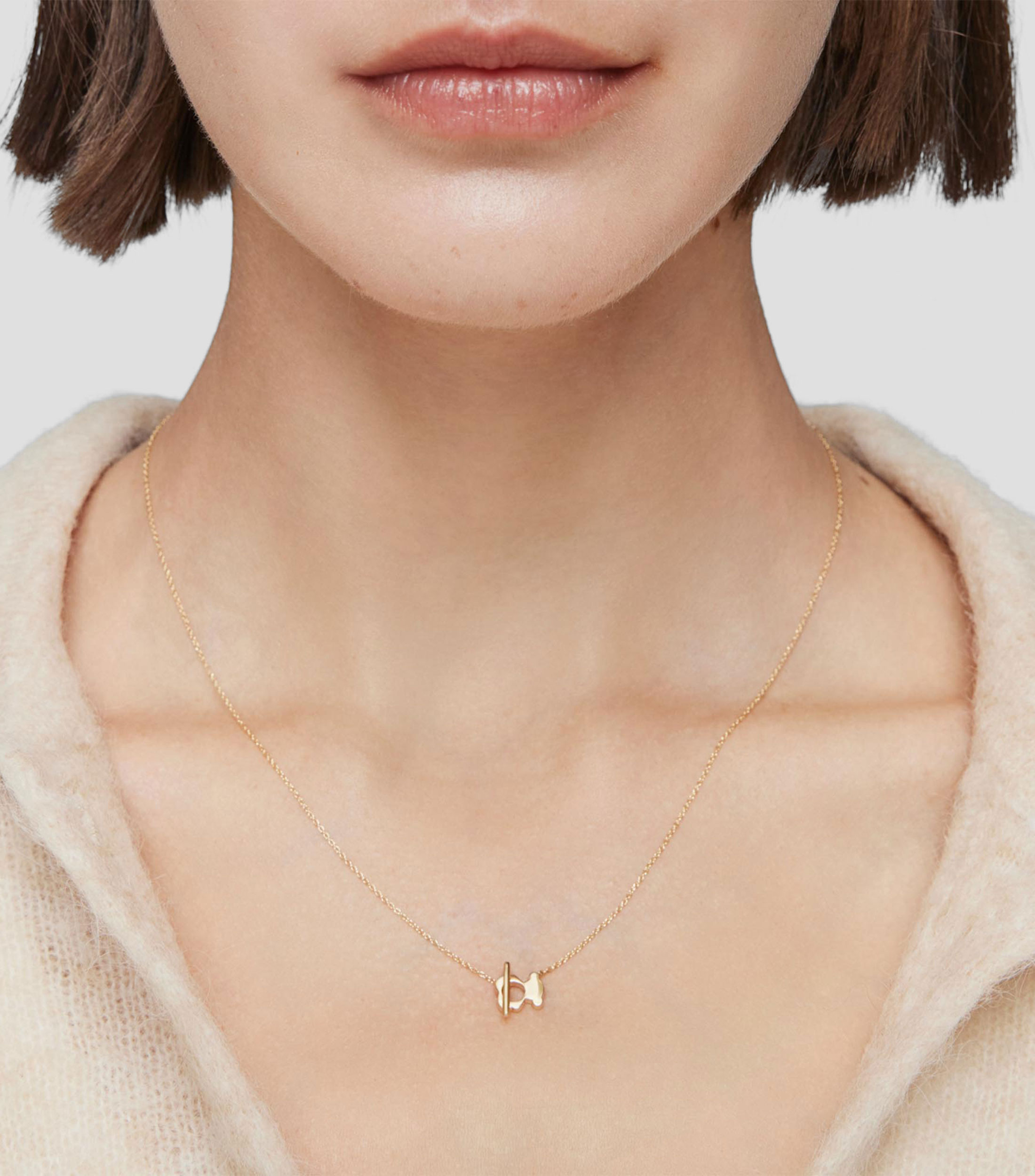 Collar I-Bear en oro Mujer