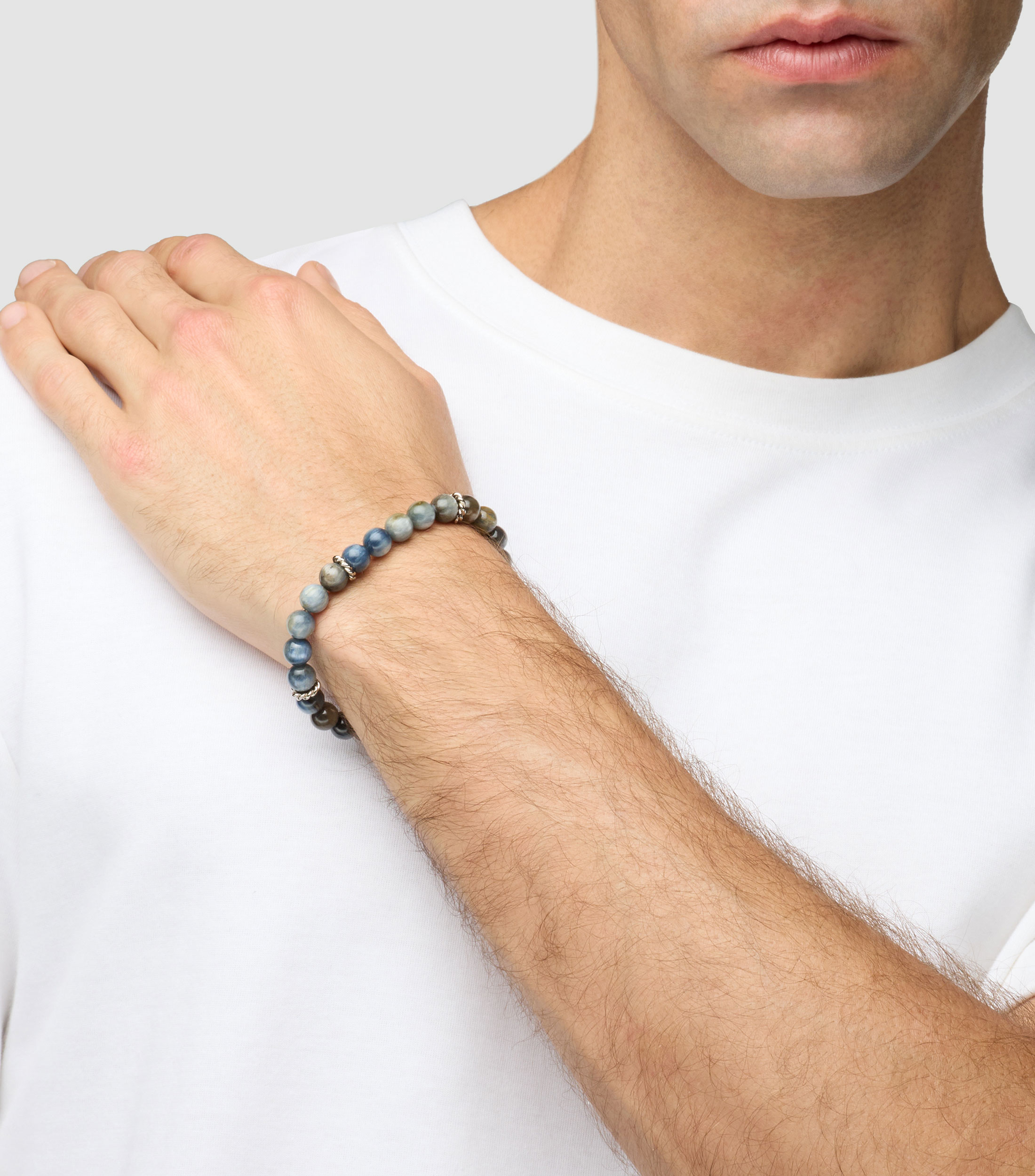 Pulsera con piedra cianita Hombre