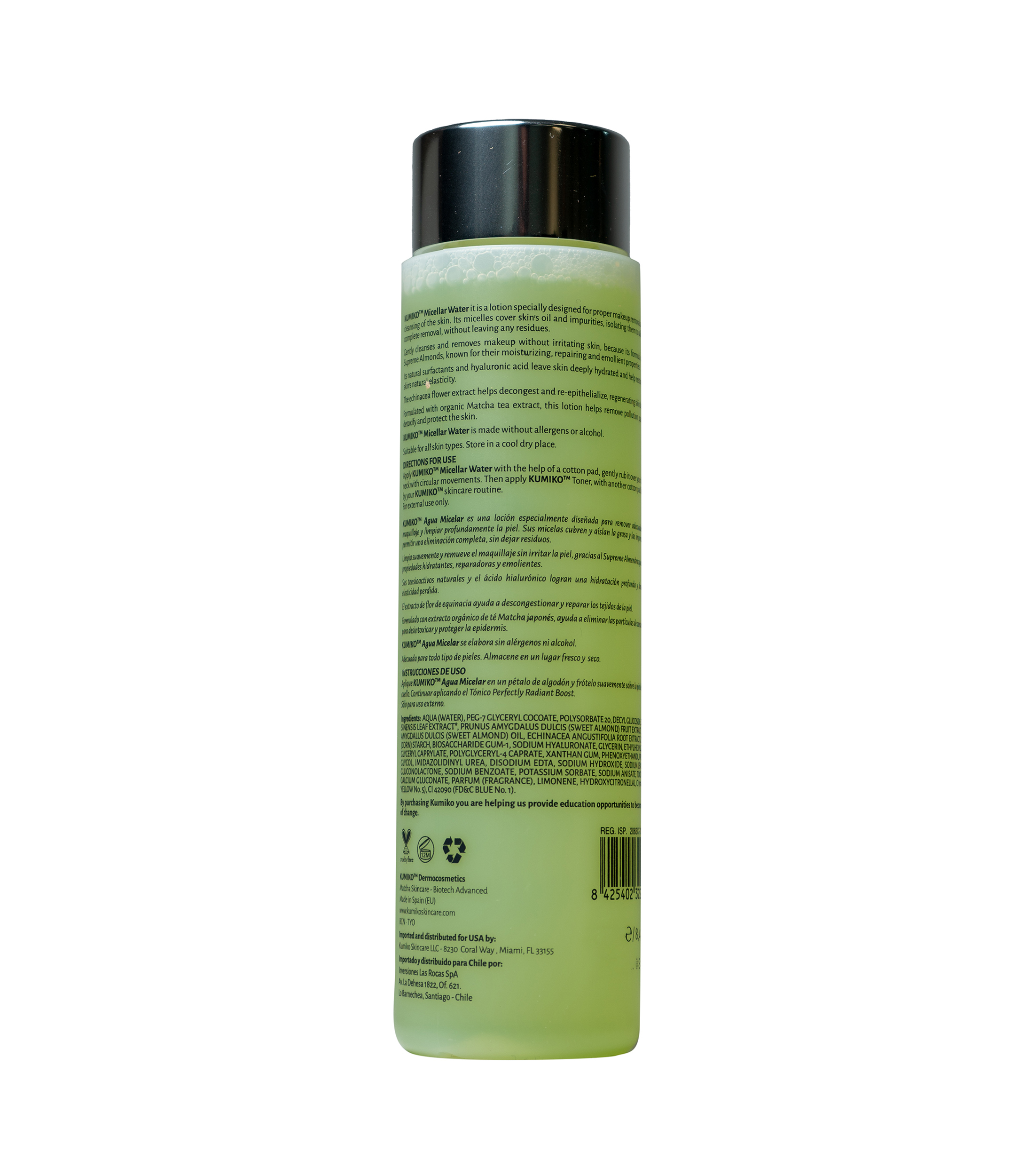 Limpiador Facial Purificante Matcha Micellar Cleasing Water, 250 ml