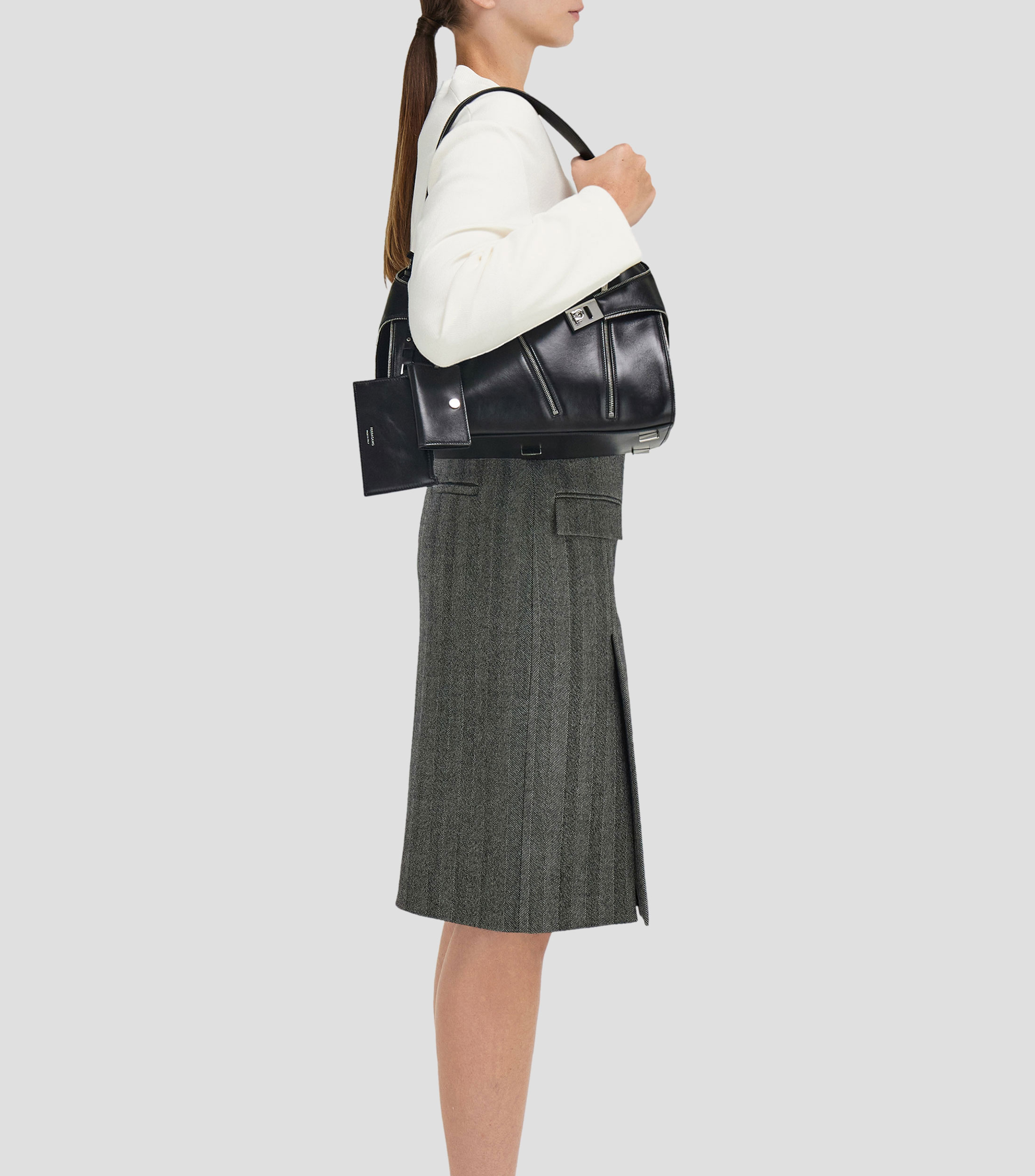 Bolsa shoulder Hug soft multi-zip (M) Mujer