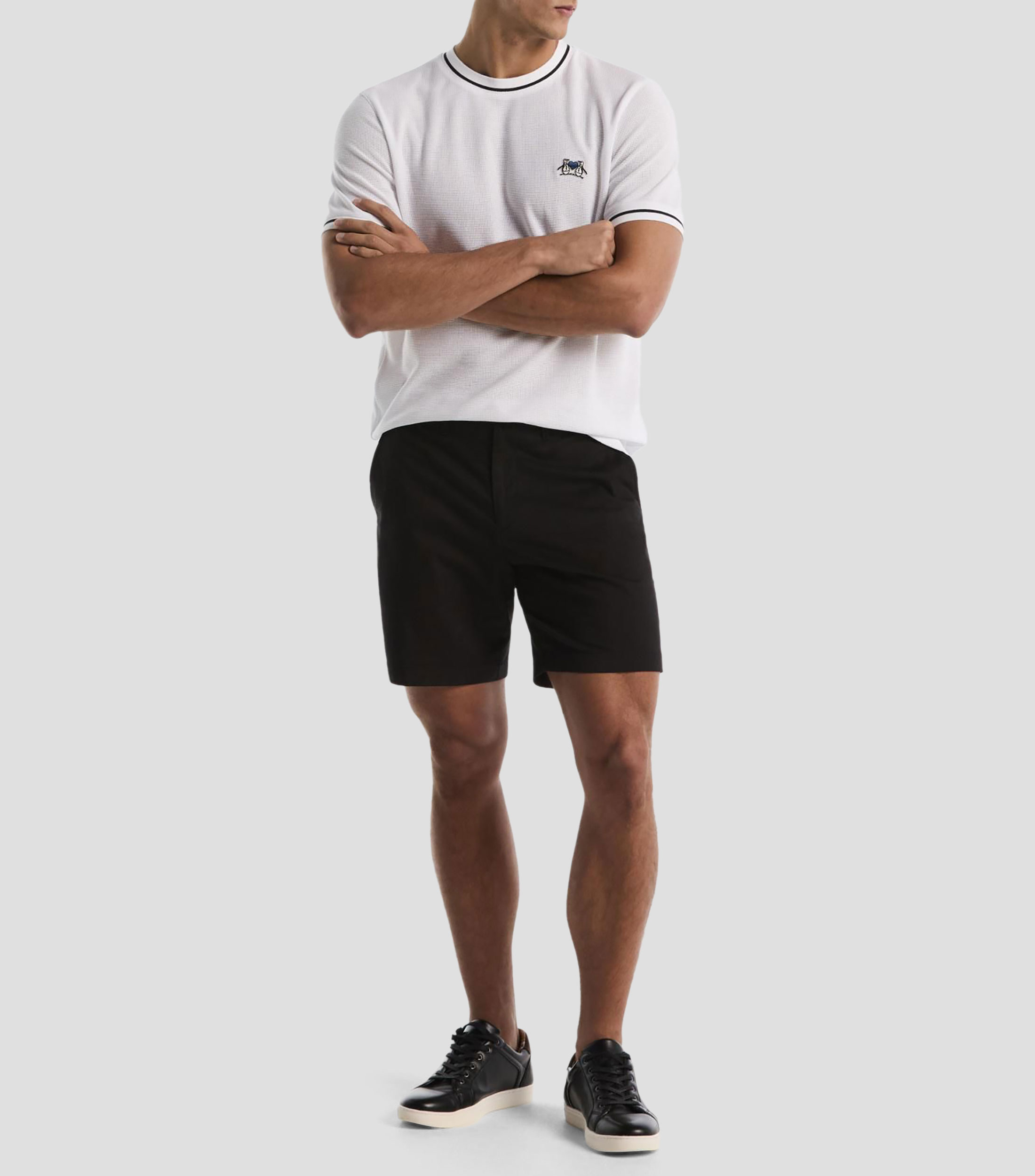 Playera cuello redondo manga corta sólido Hombre