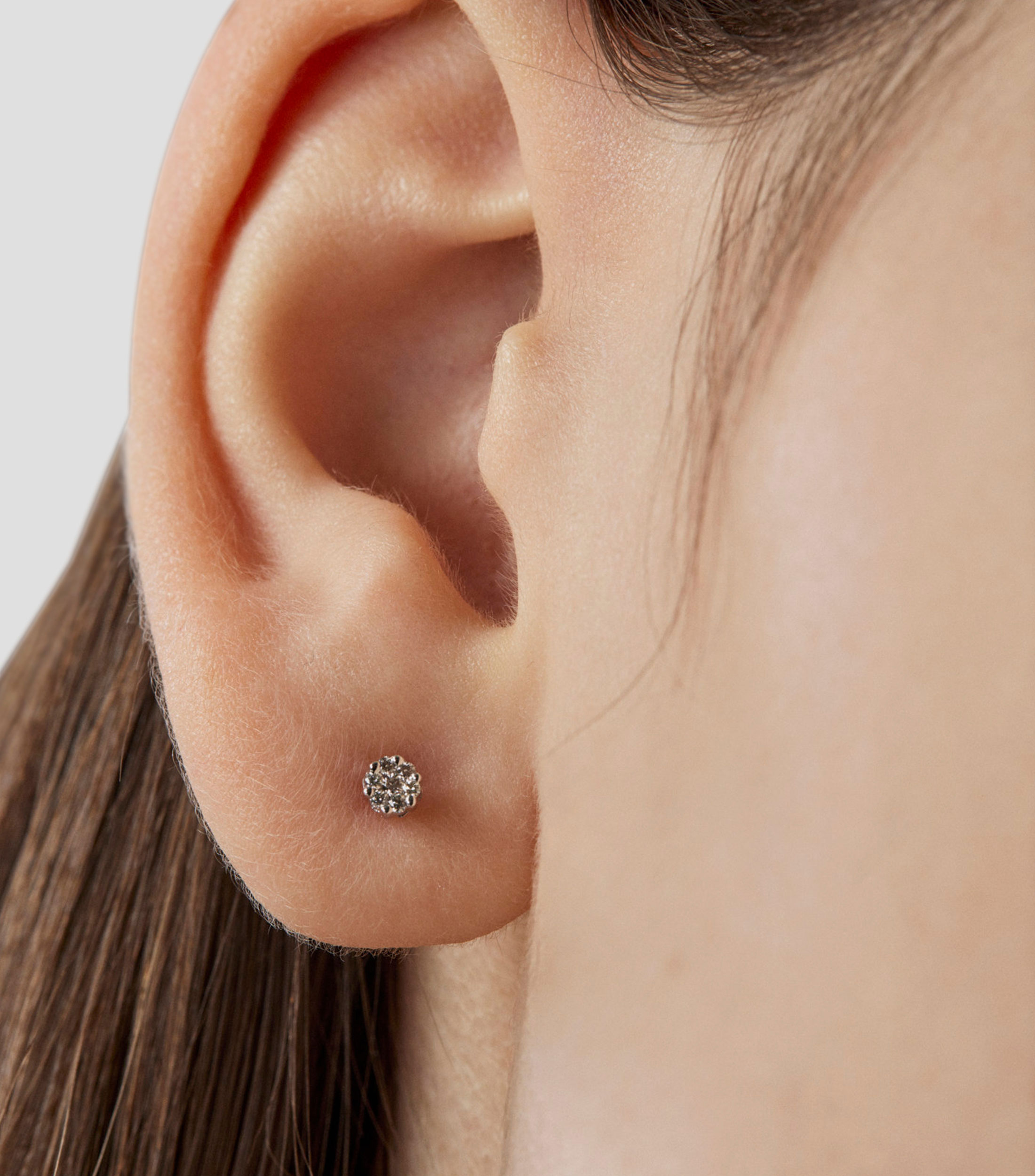 Aretes en oro blanco de 18 Kilates Diamonds con diamantes Mujer