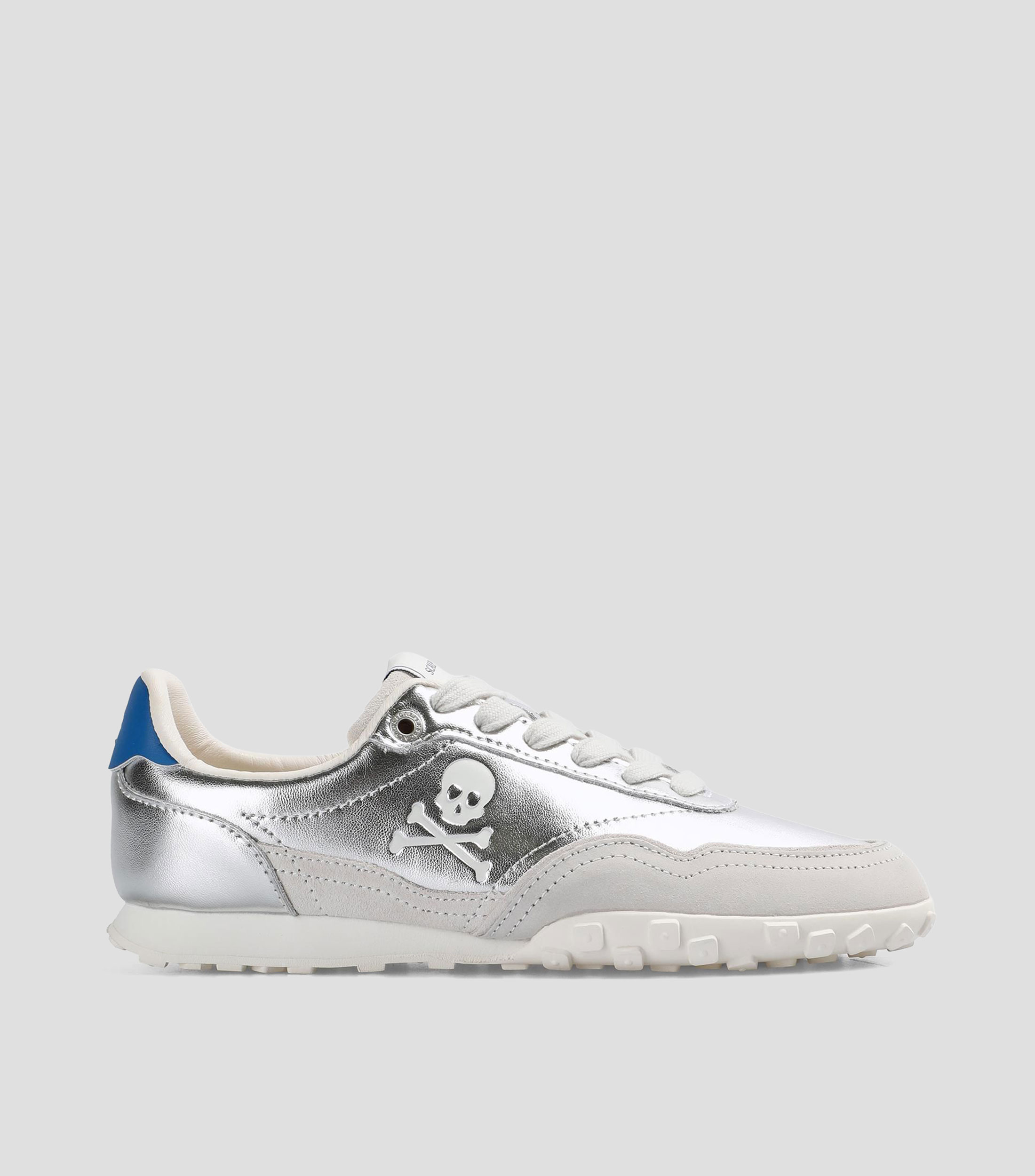Tenis casuales en piel con logo Mujer