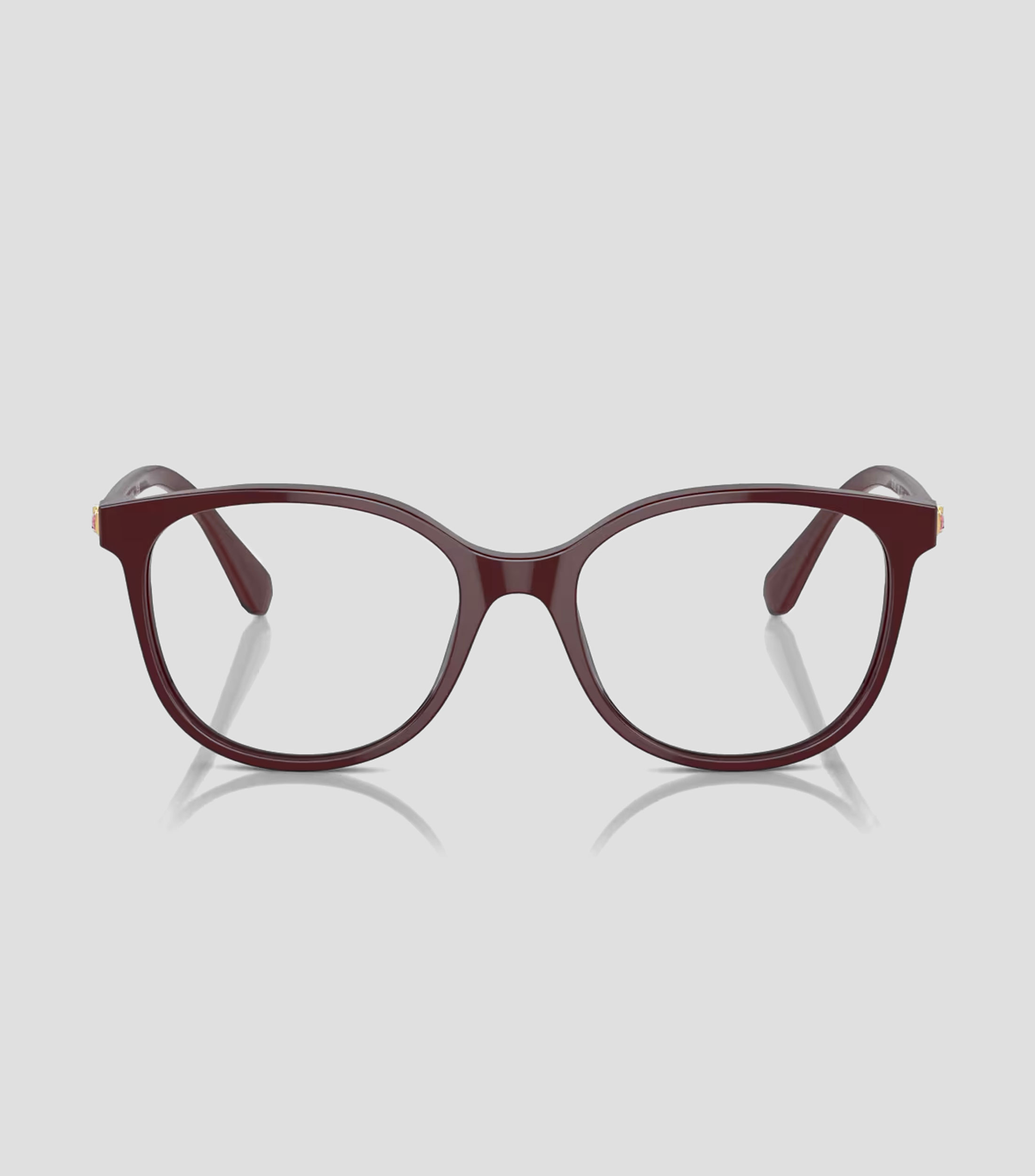Lentes oftálmicos cuadrados borgoña Mujer