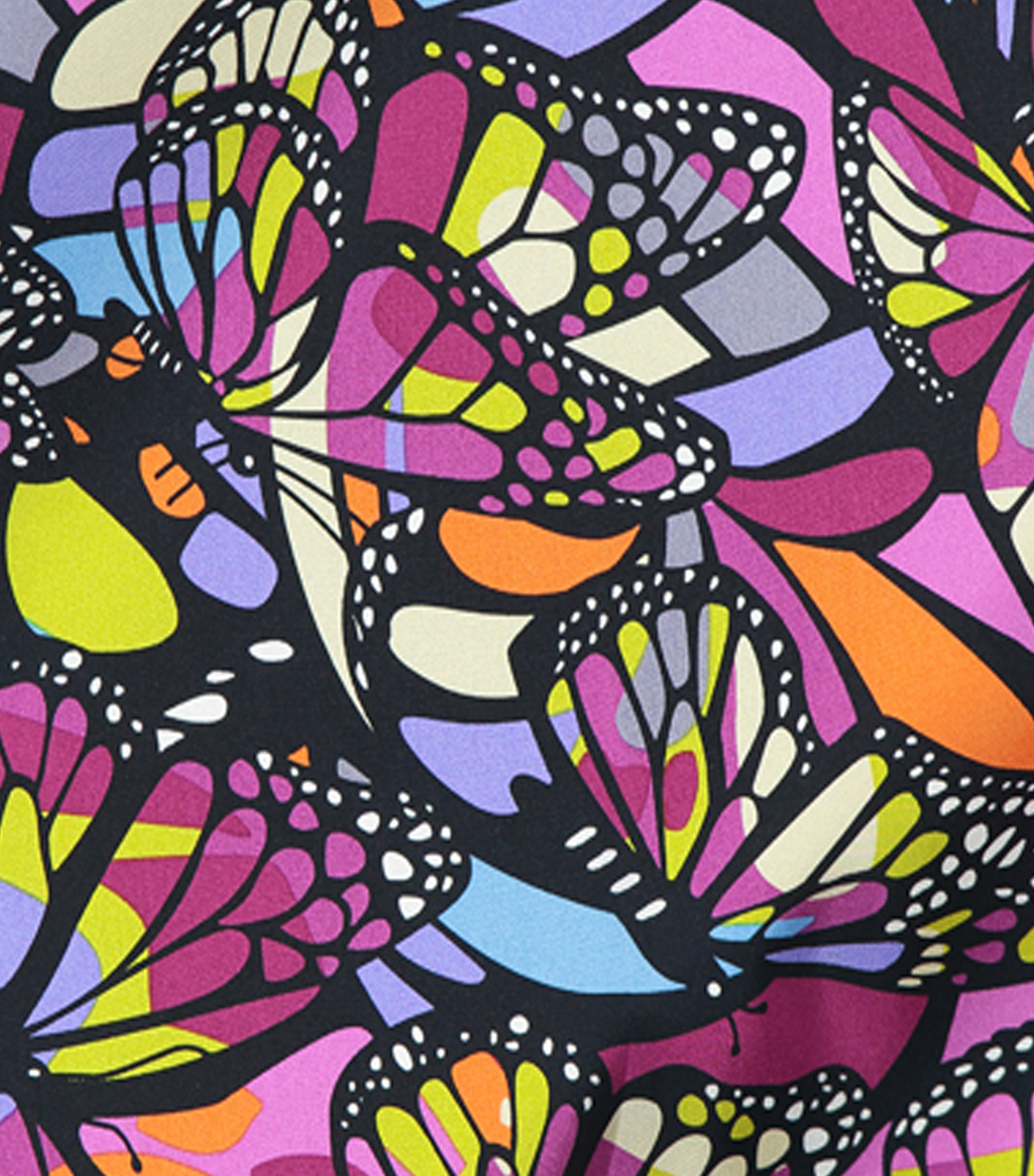 Mascada multicolor con mariposas Mujer