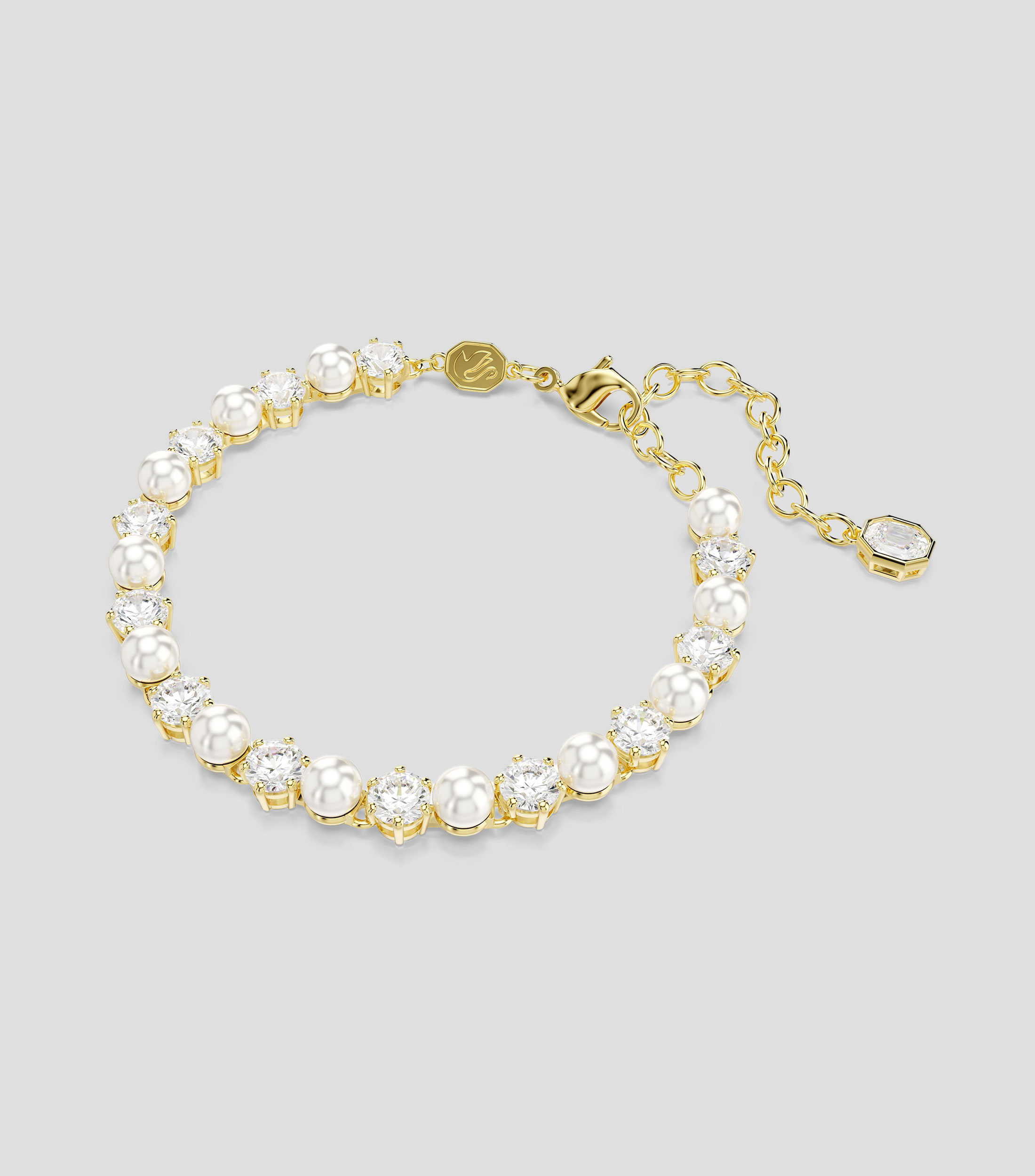 Brazalete con circonias y perlas de cristal Matrix Tennis Mujer