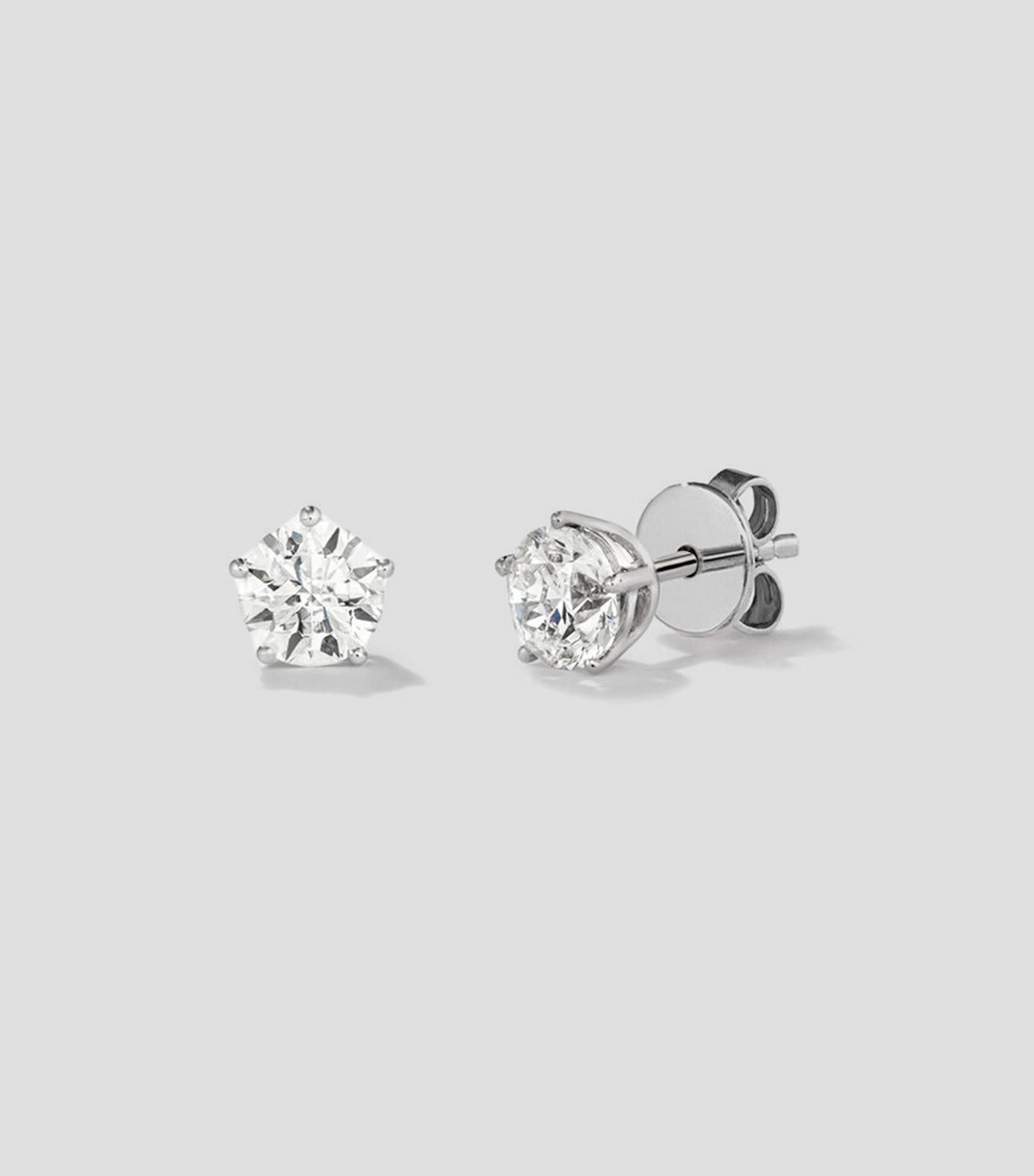 Pendientes en oro blanco de 18 kilates Mujer