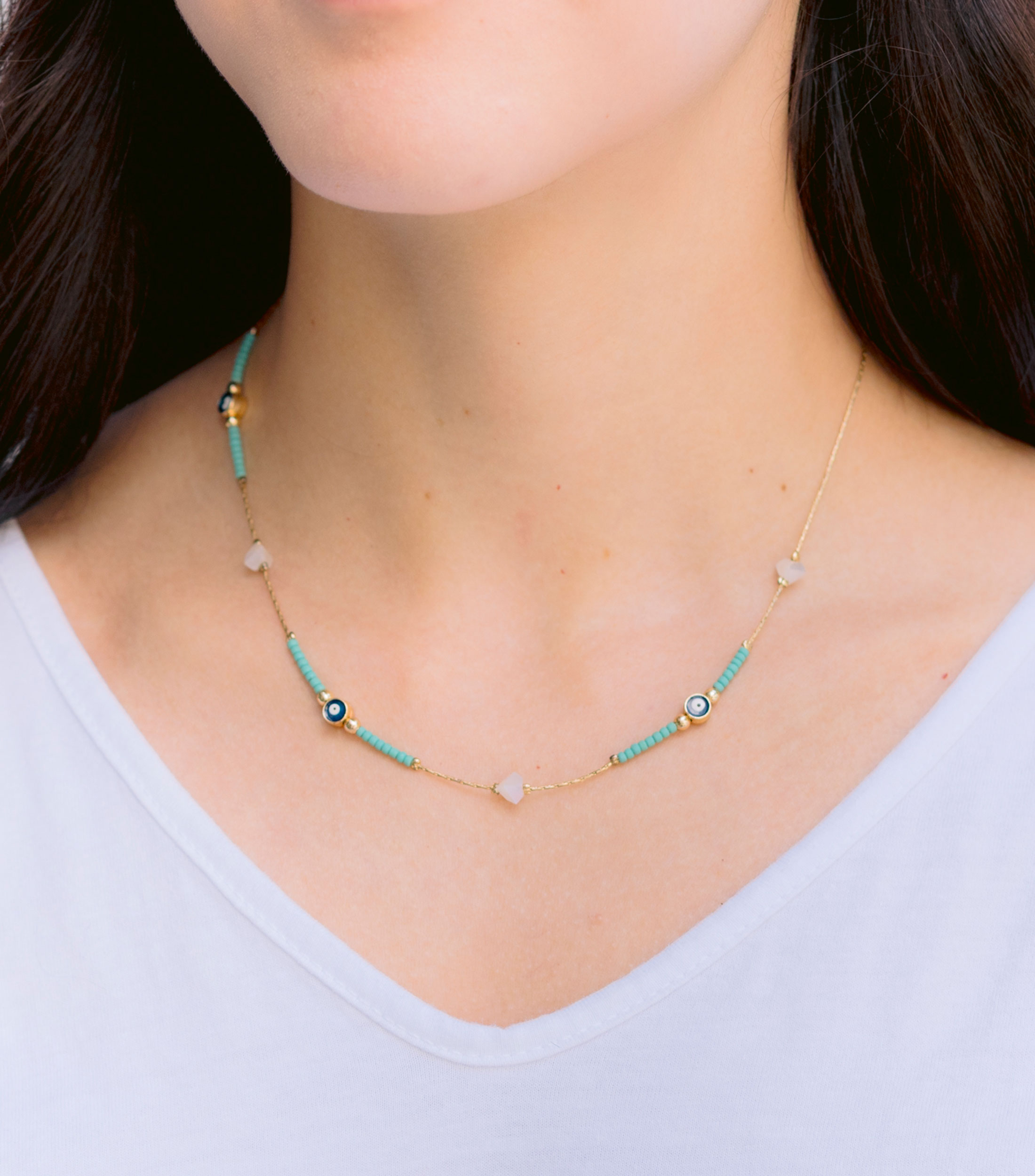 Collar con ojo turco Mujer