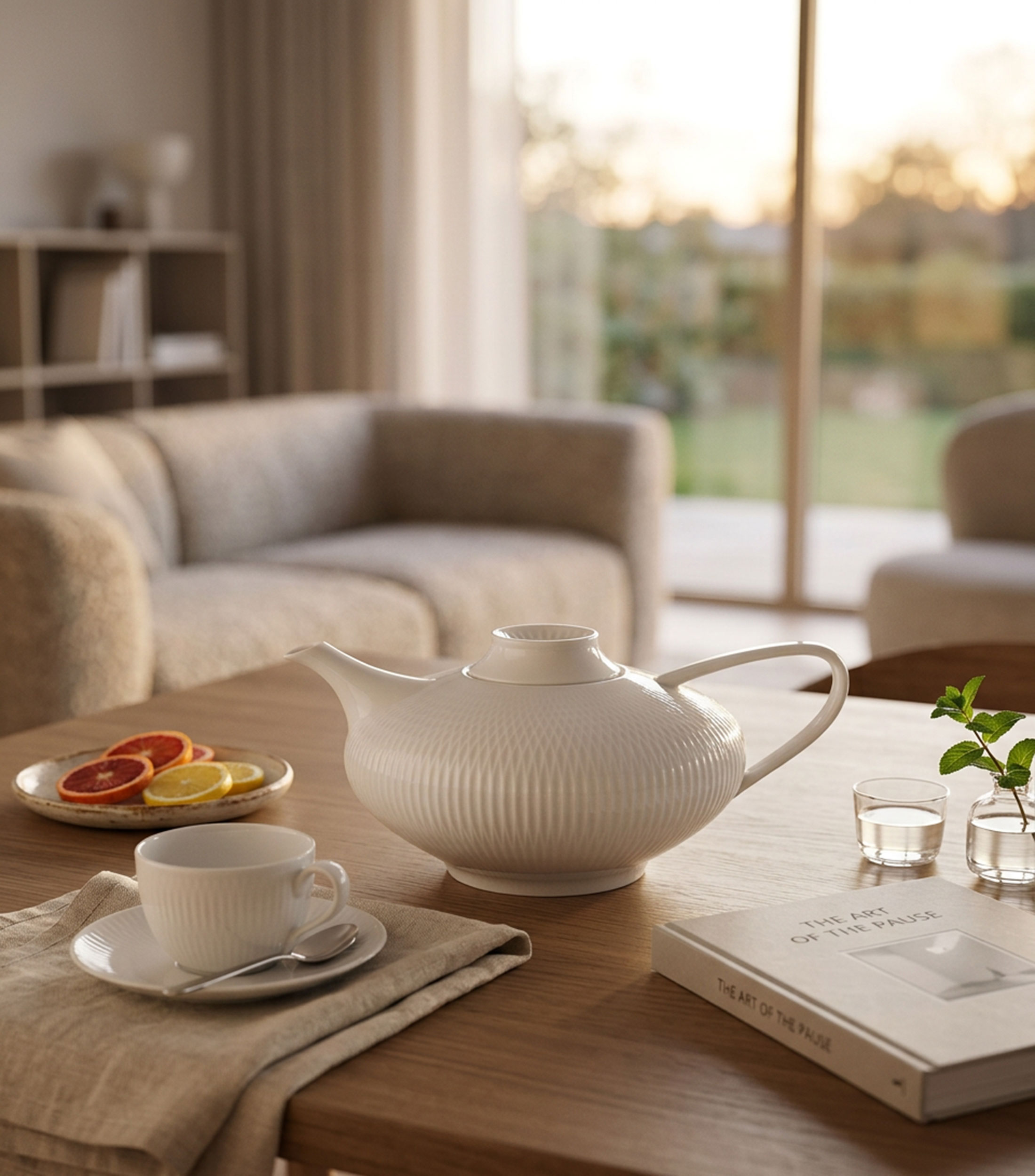 Tetera grande Utopía en porcelana