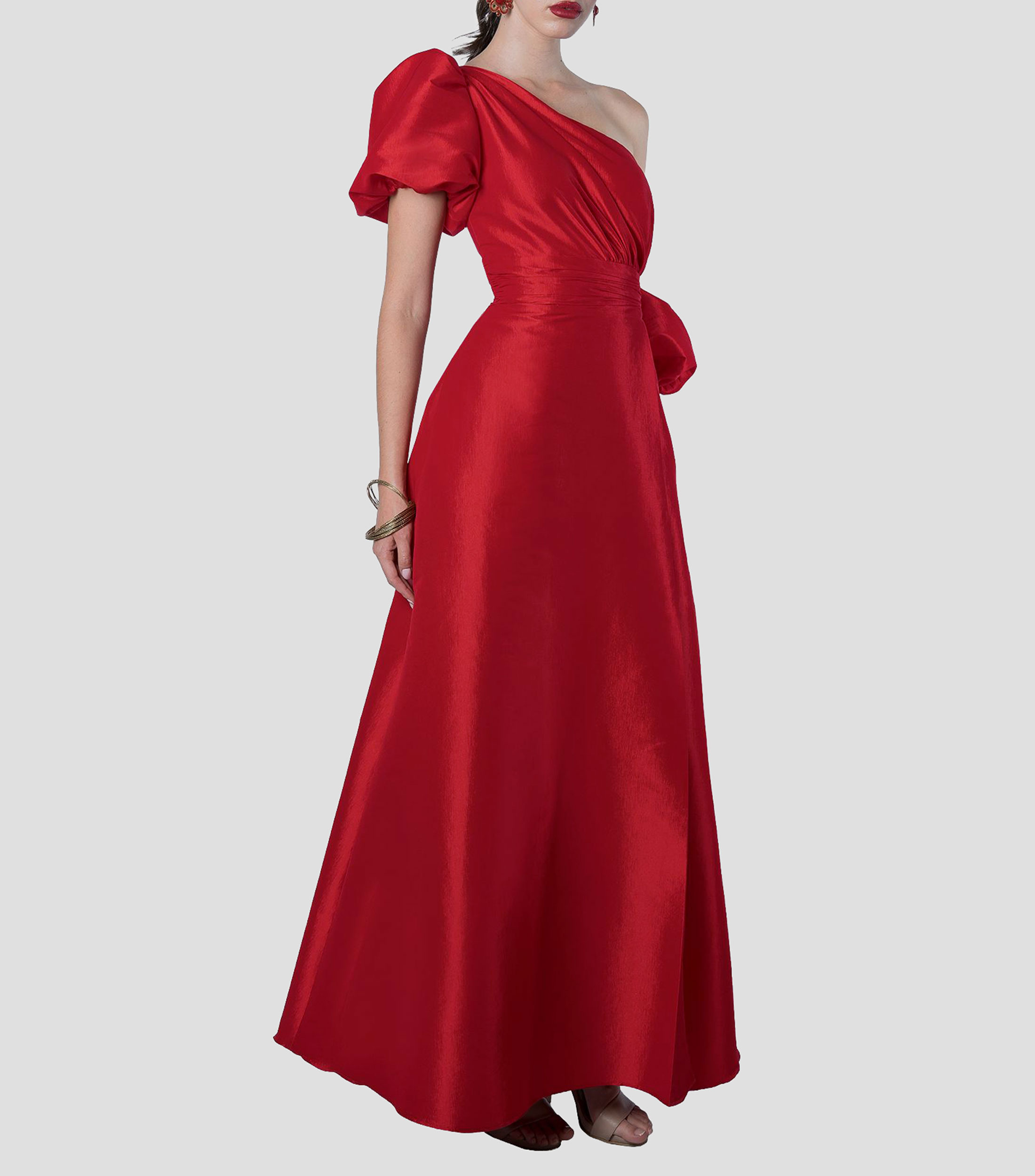 Vestido largo liso Mujer
