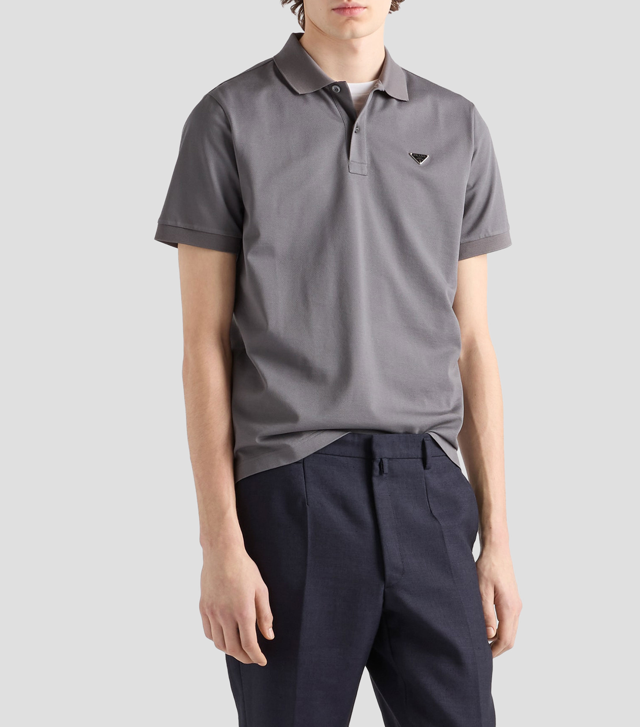 Playera tipo polo manga corta lisa Hombre