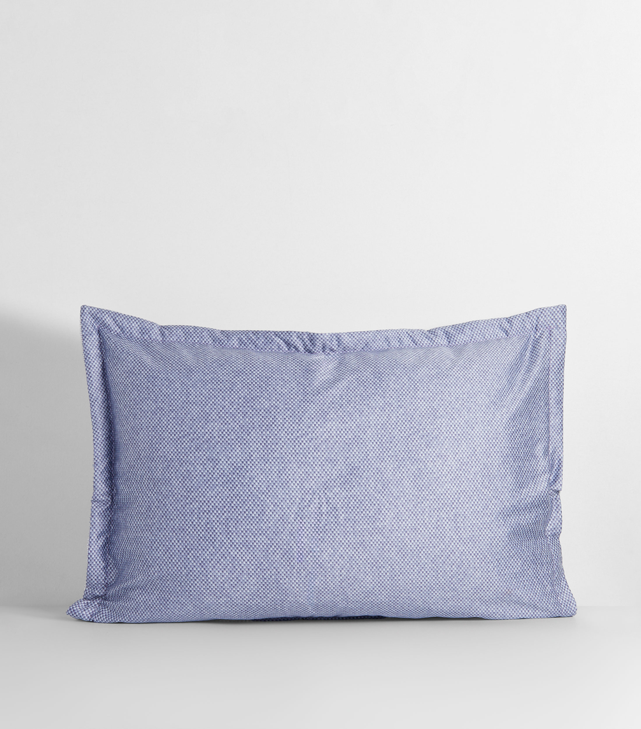Funda para almohada estándar en algodón Split azul