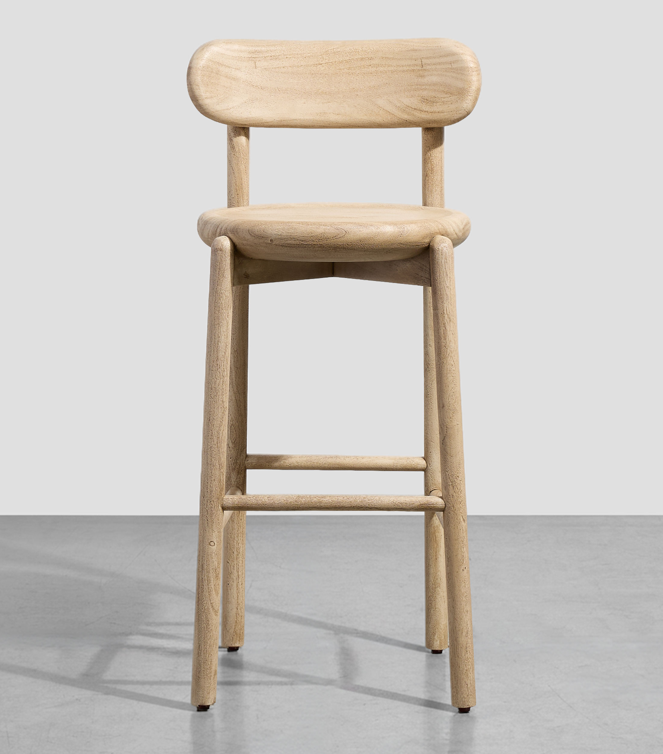 Banco de Bar Elipse Vintage en madera