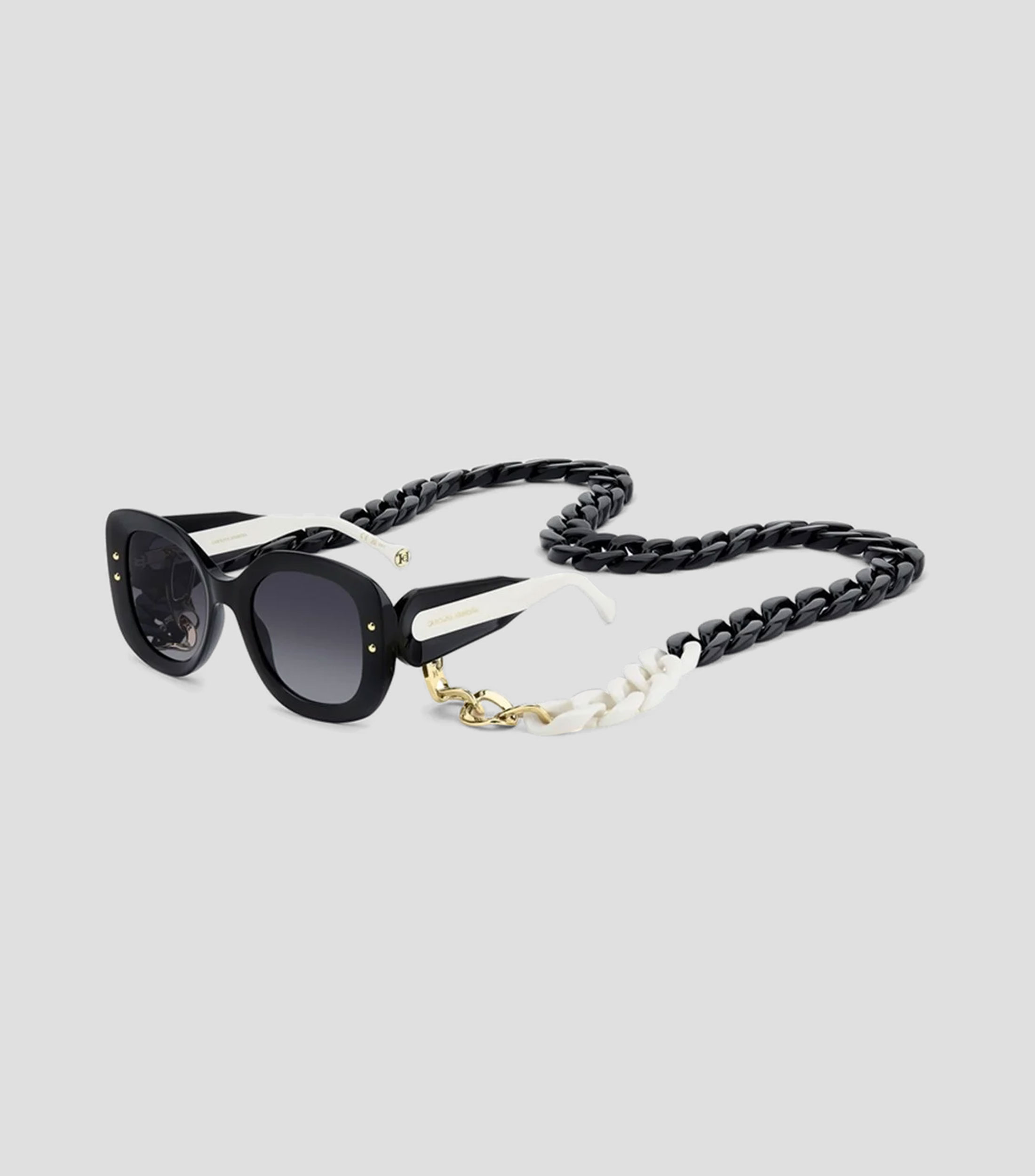 Lentes de sol cuadrados Her negro con blanco Mujer
